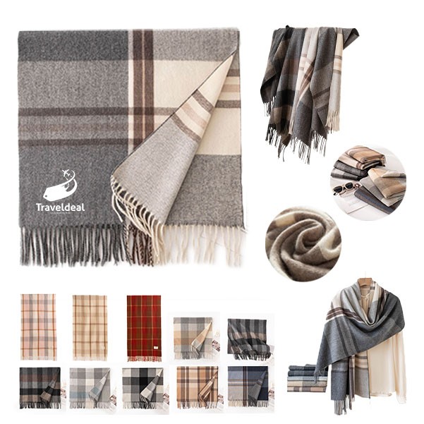Cashmere plaid scarf 2