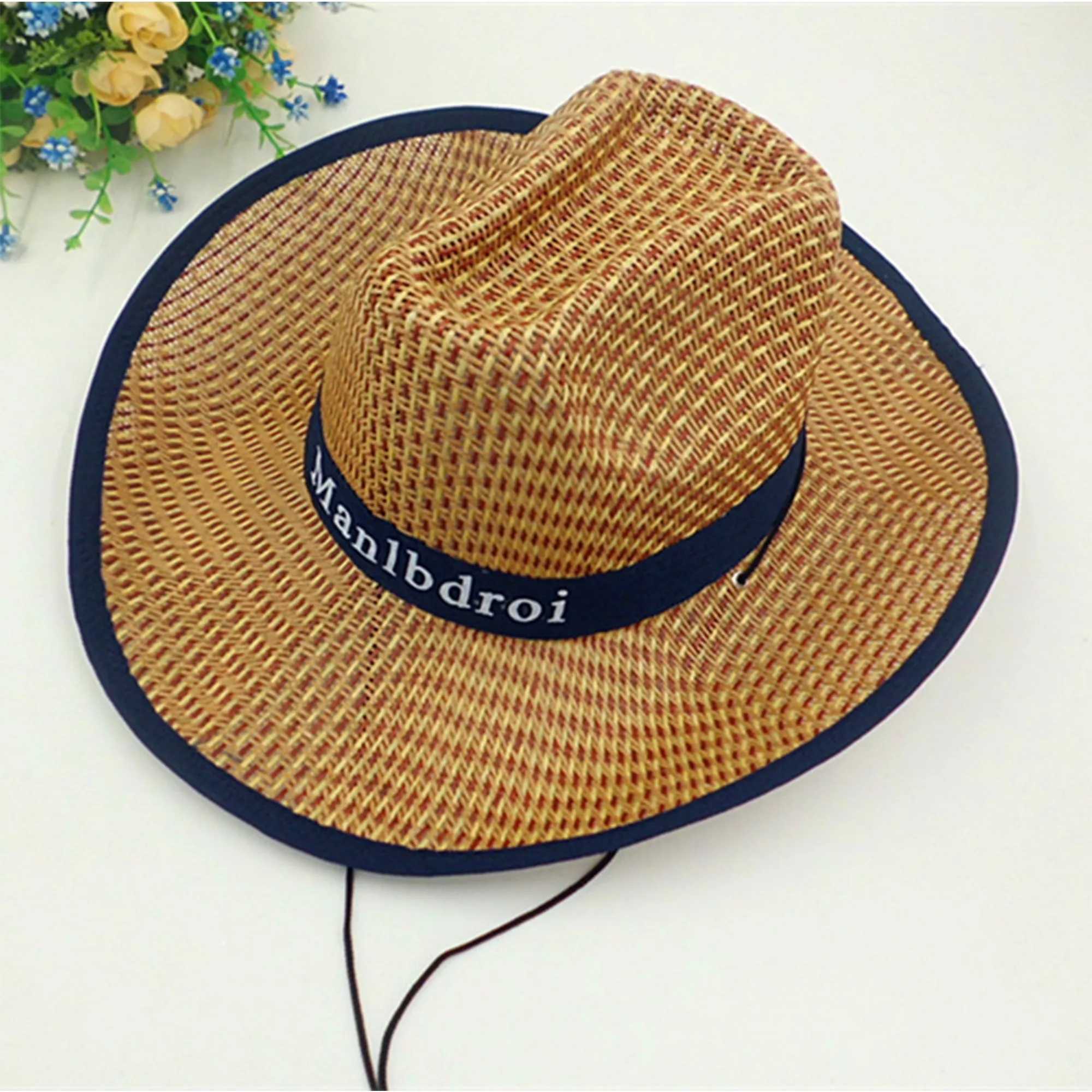 Straw Hat With Custom Band 2