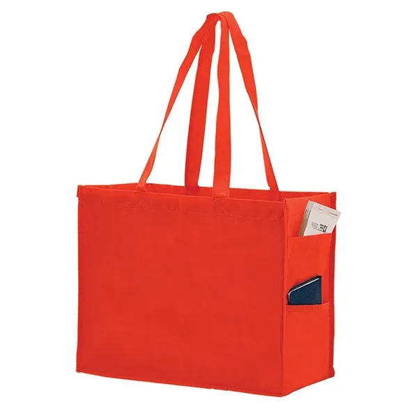 Non Woven Tote with Side Pockets -16x12x6 5