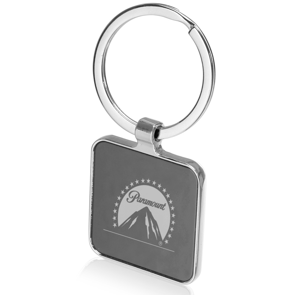 Black Square Metal Keychain 4