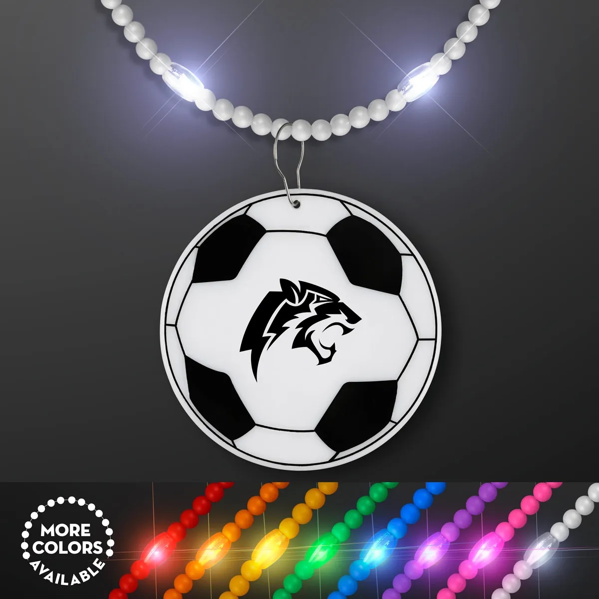 Still-Light Beads with Soccer Ball Medallions 7