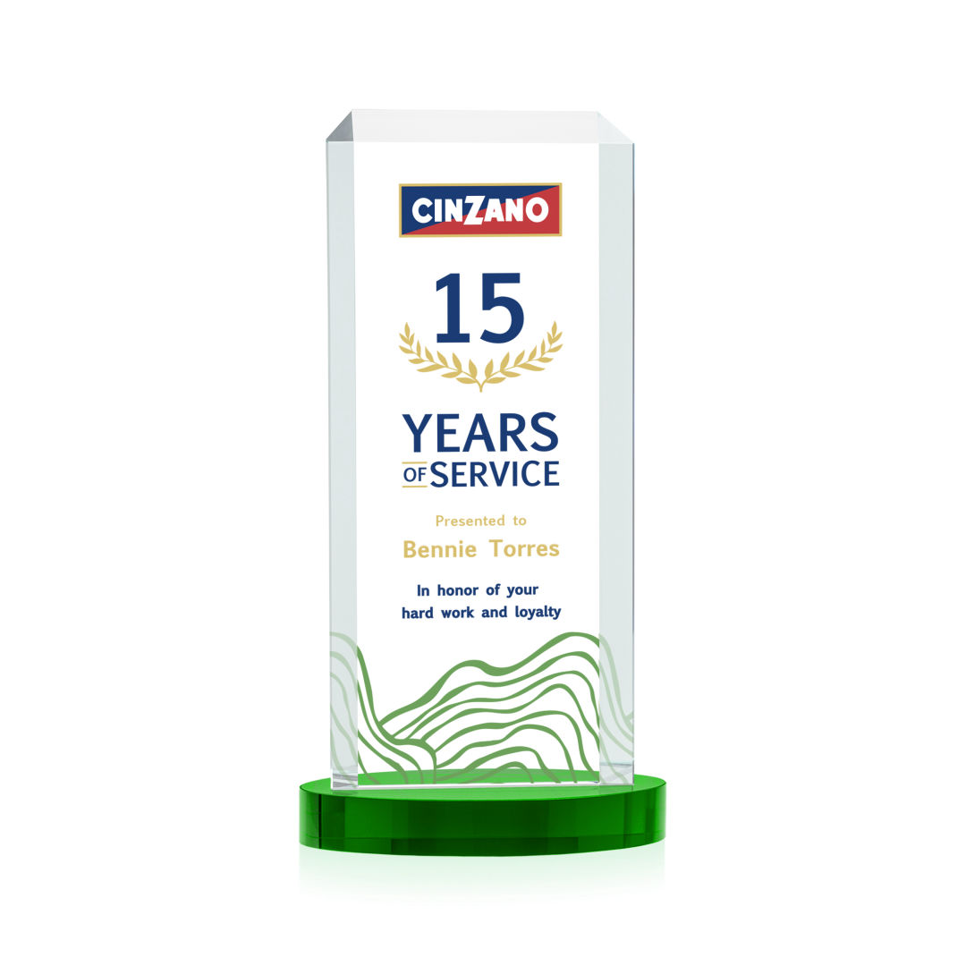 Dalton VividPrint™ Award on Alberton Base - Green 3