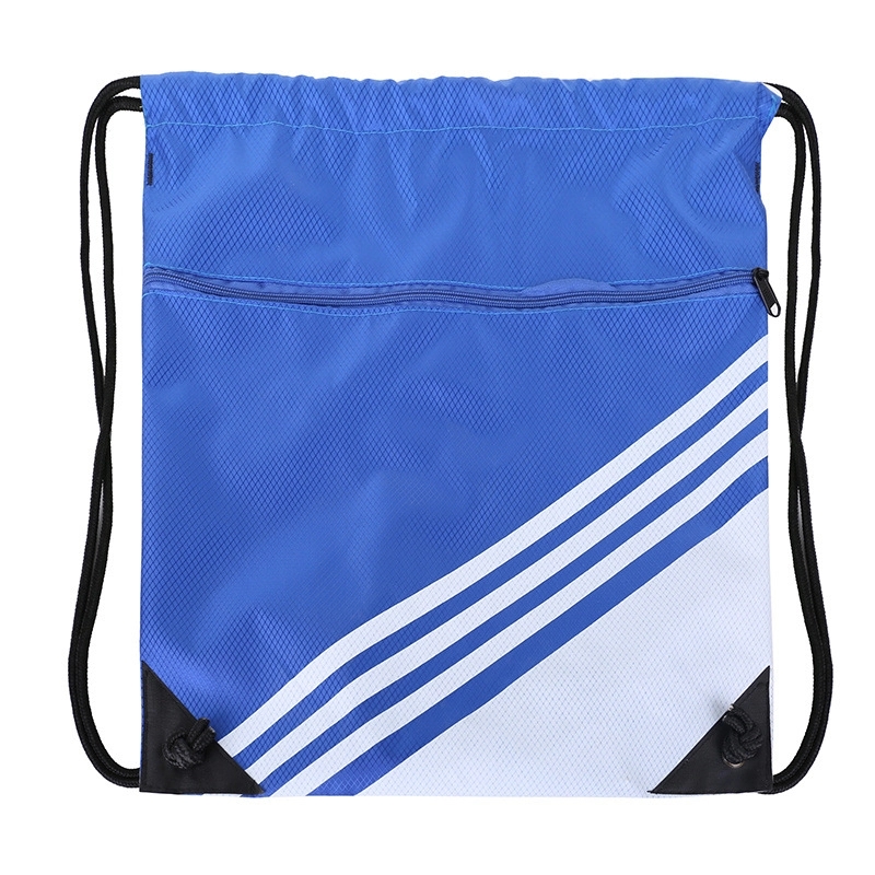 Nylon Drawstring Backpack w/ Reinforced Corner Gym Backpack 1