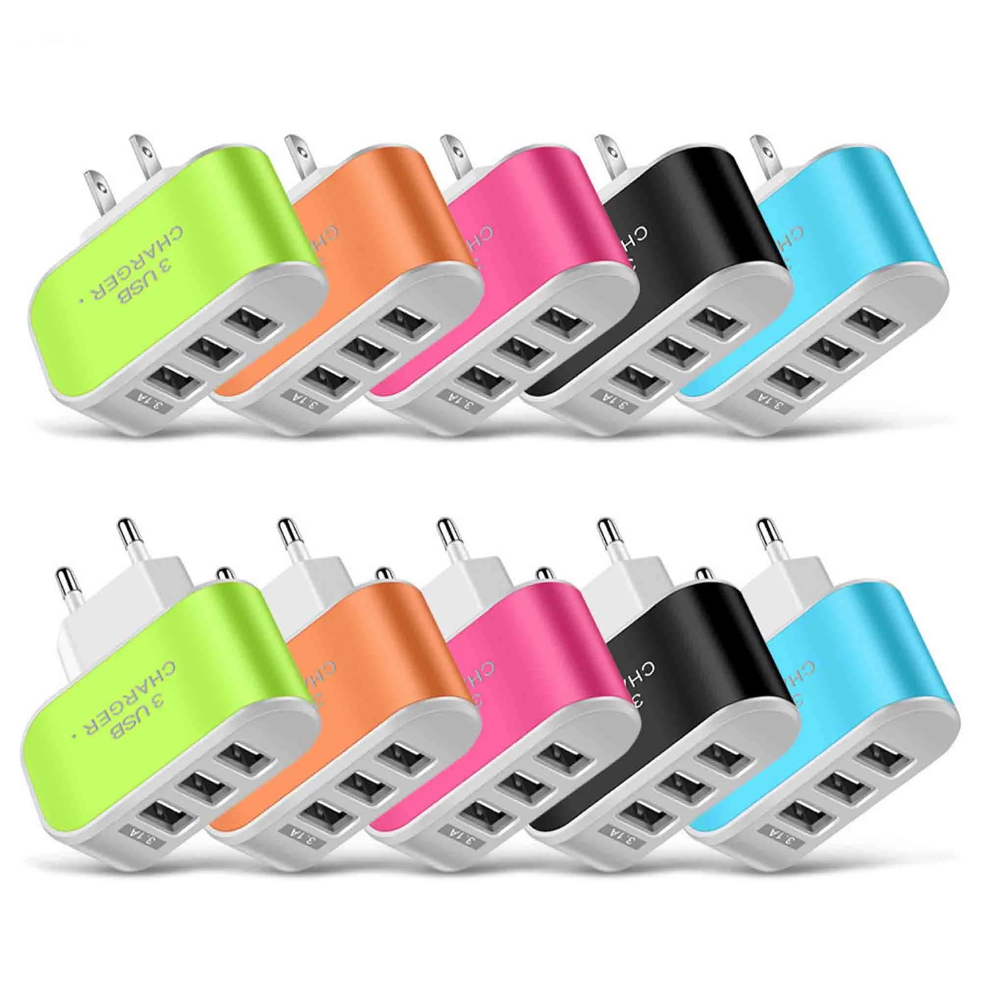 3 port USB Travel Wall Charger
