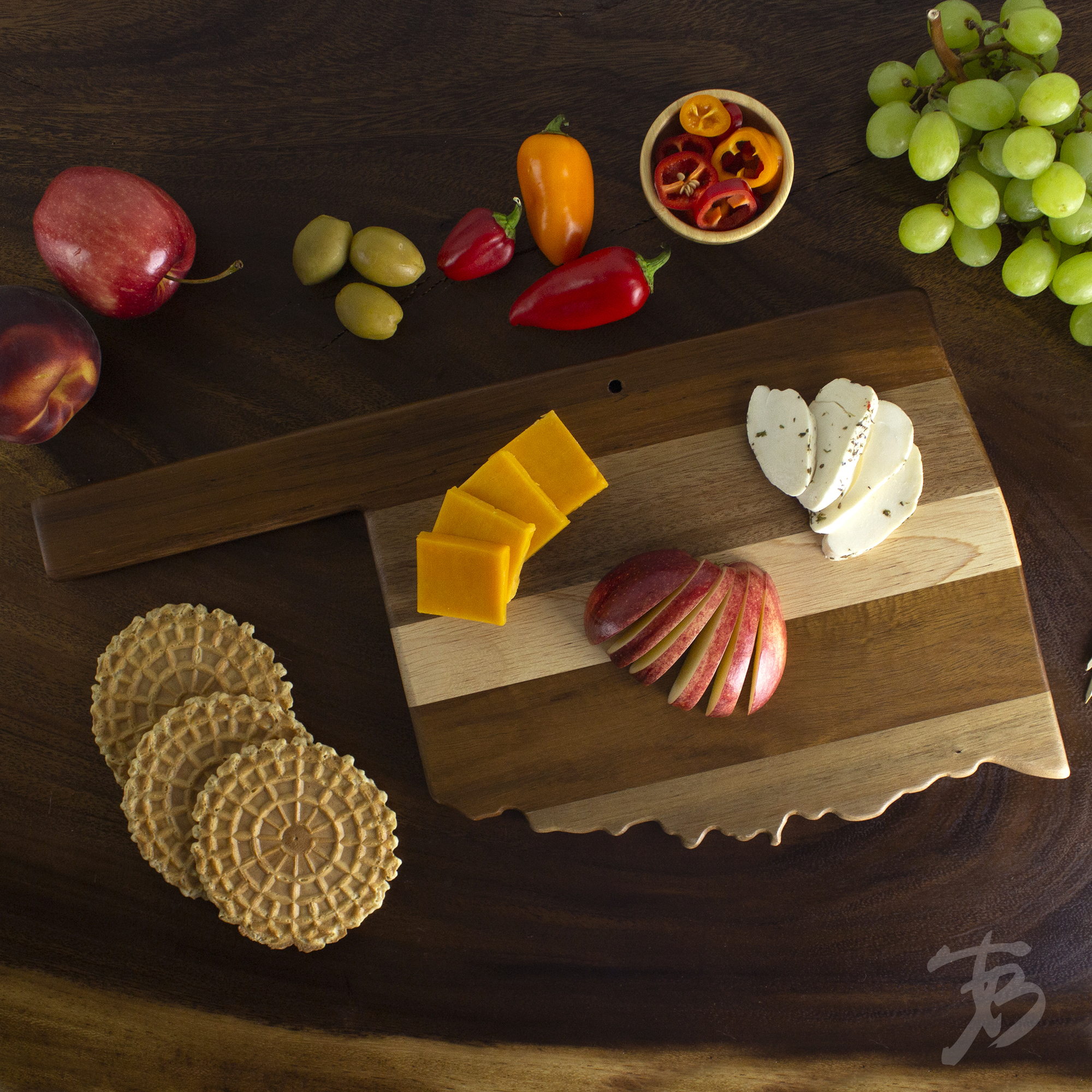 Rock & Branch® Shiplap Series Oklahoma State Shaped Wood Serving and Cutting Board 2