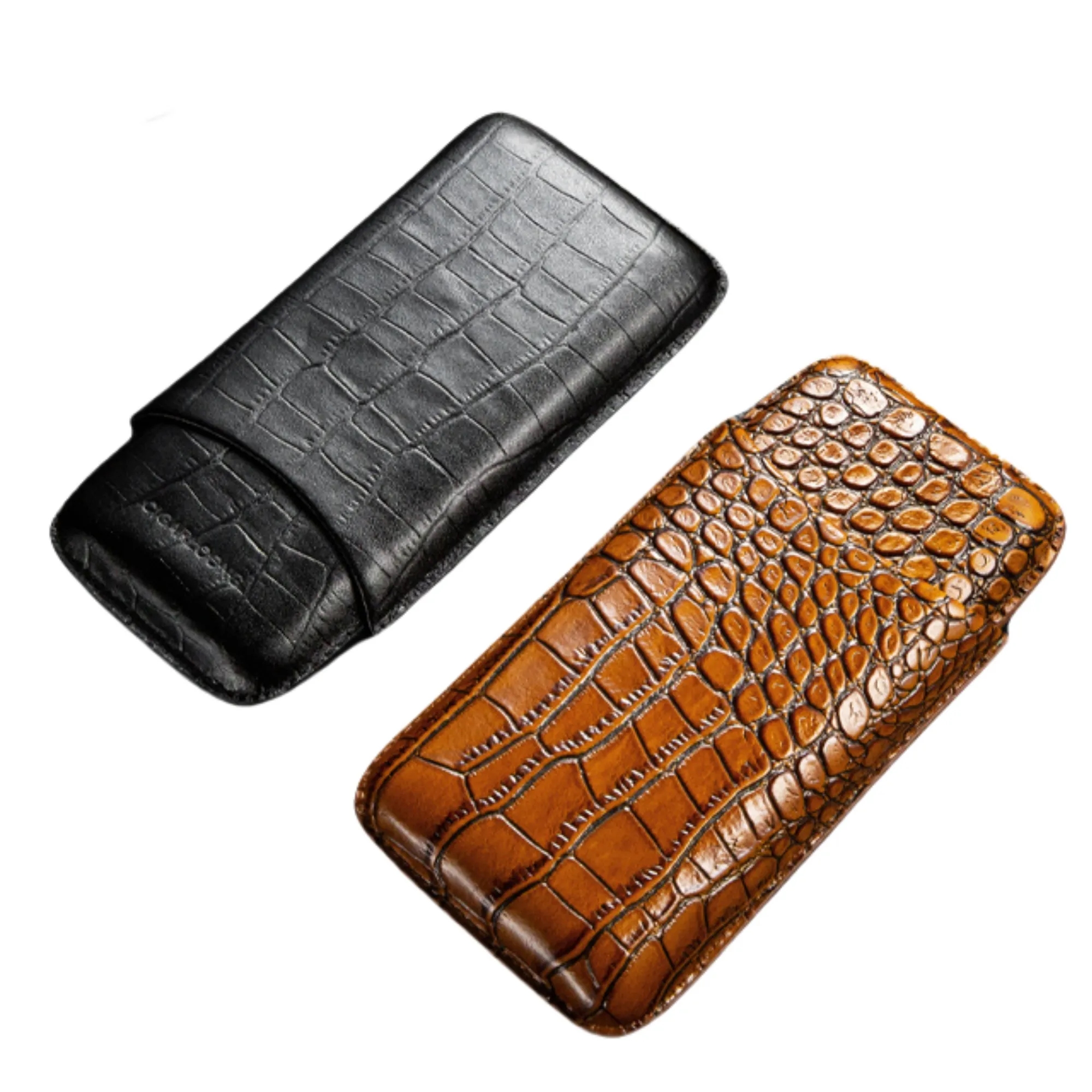 Premium Triple Cigar Leather Case 9