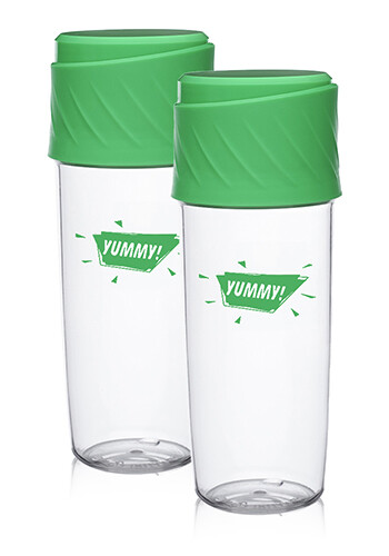 16 oz. Dual Sip-N-Snack Plastic Water Bottles