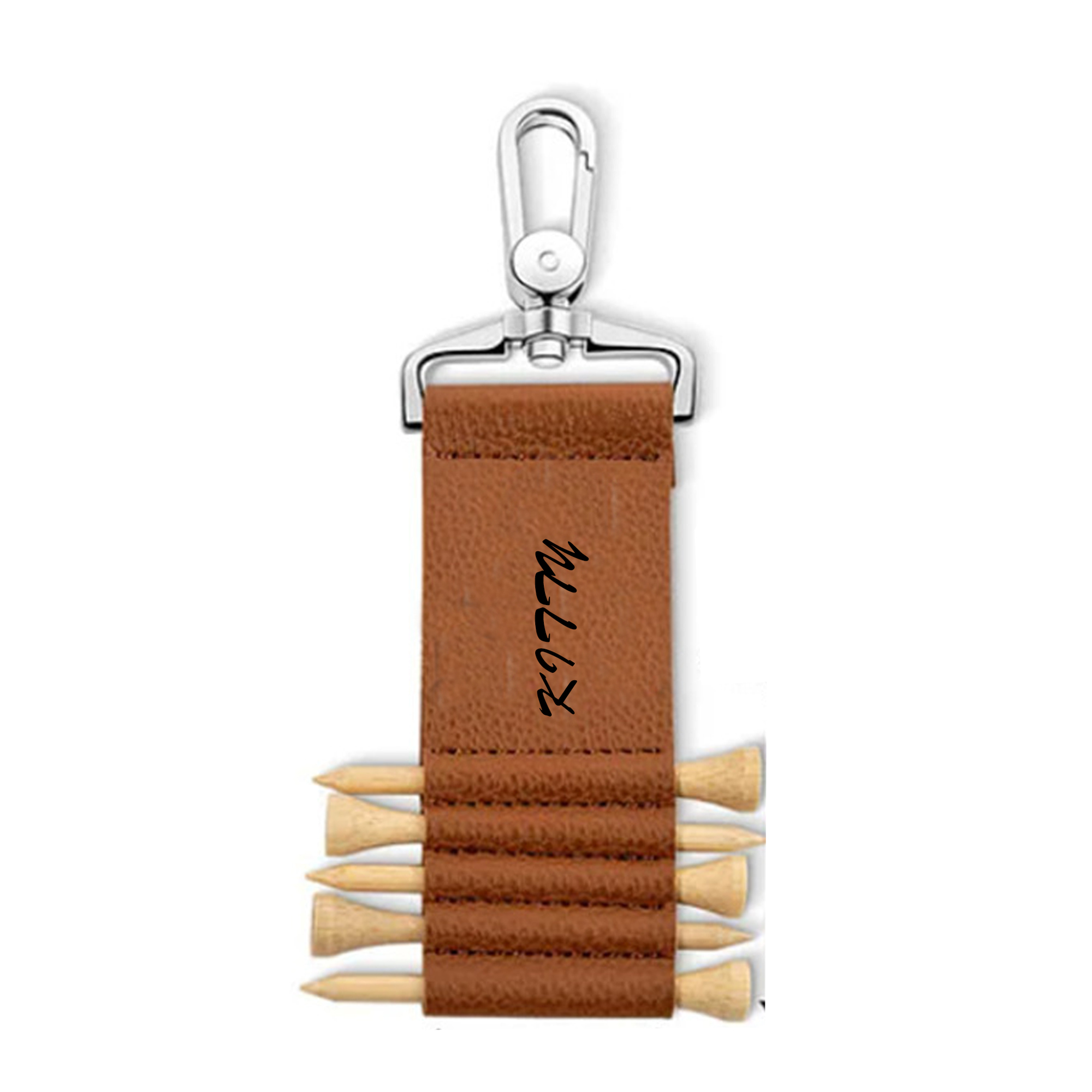 Golf Tee Storage Leather Case 2