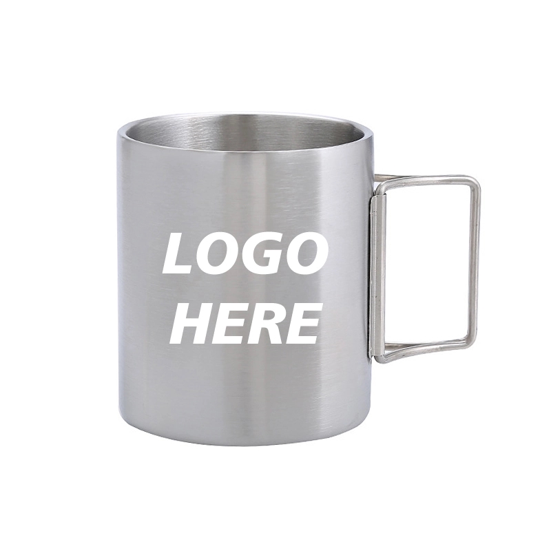Custom 7.5 oz Double Walled Stainless Steel Camping Mugs 1