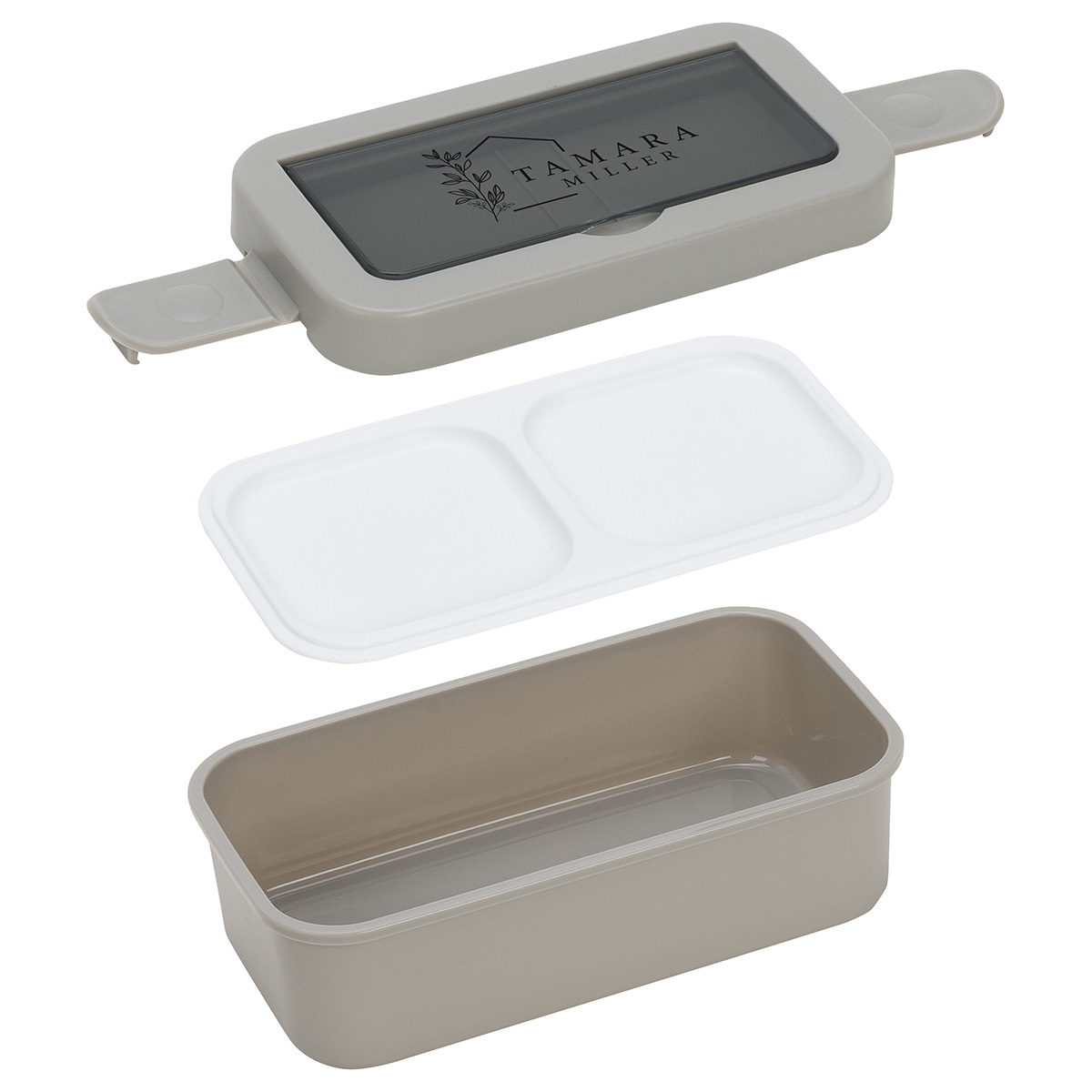 Connoisseur 3-Compartment Stackable Lunch Box with Utensils 13