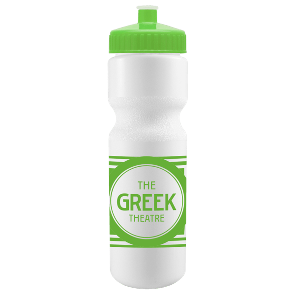 Cyclo-Cross 28oz Bike Bottle - White w/Push-Pull Lid 6