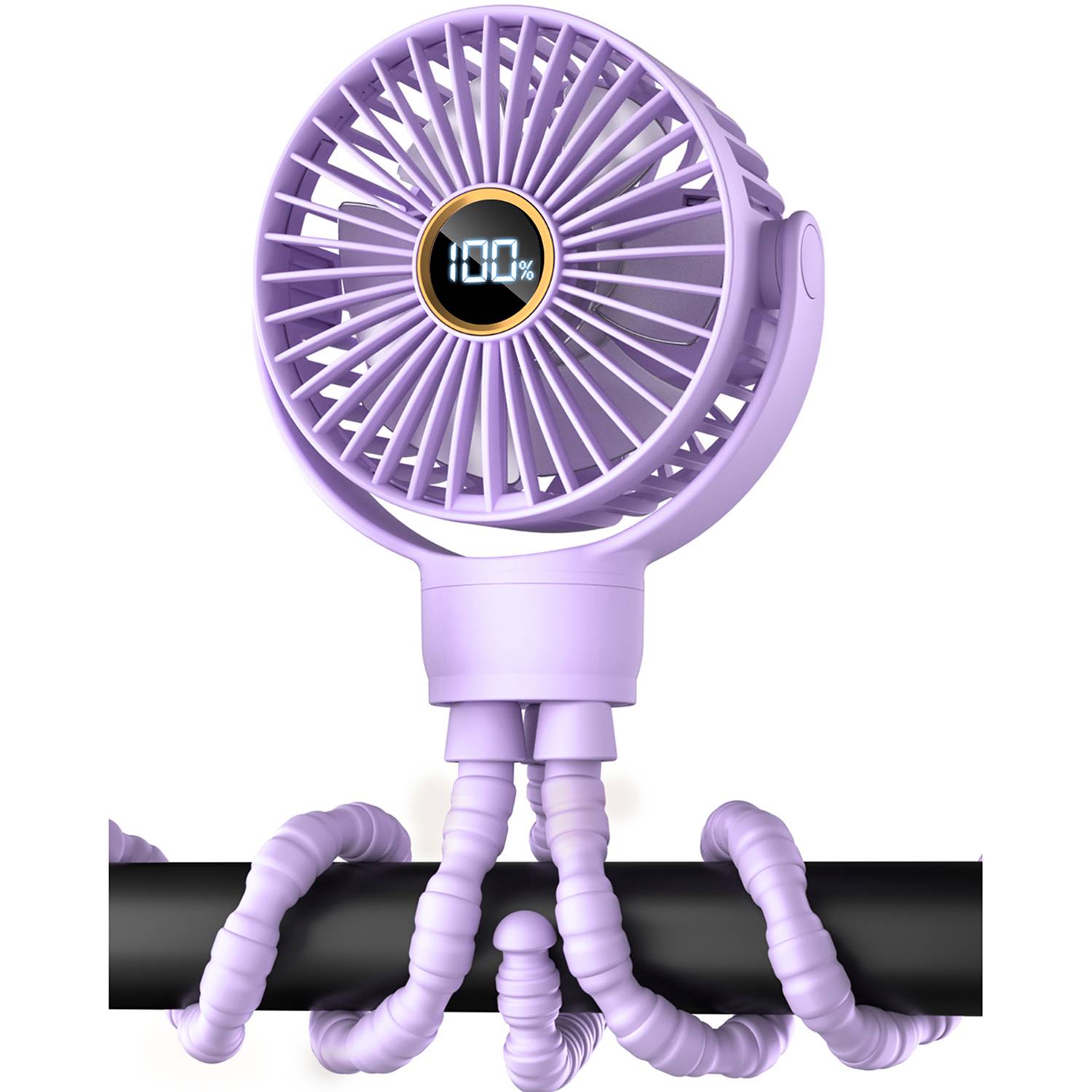 Octopus Mini Fan Rechargeable with Digital Display 9