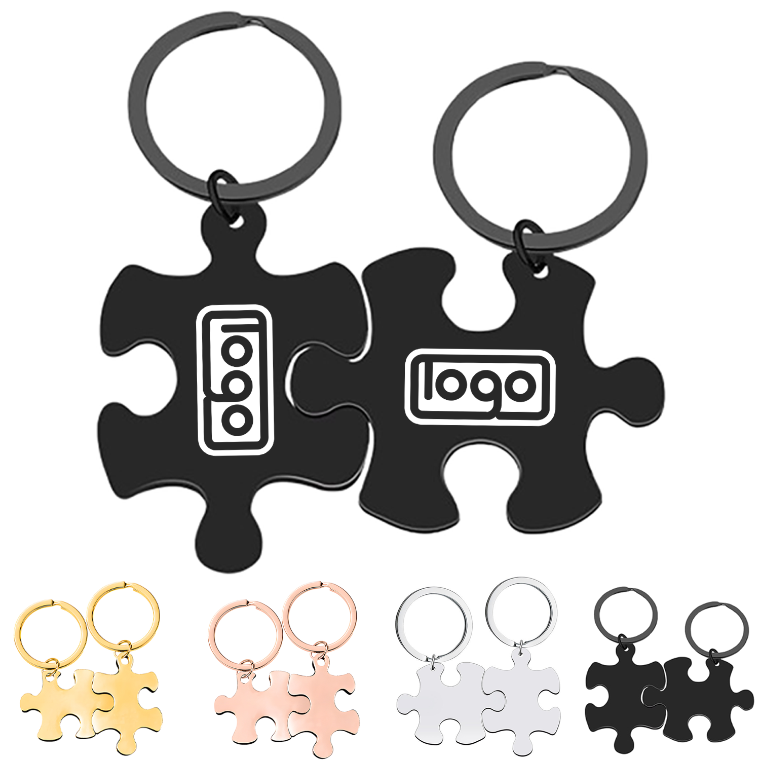 Stainless Steel Puzzle Shaped Key Chain 4