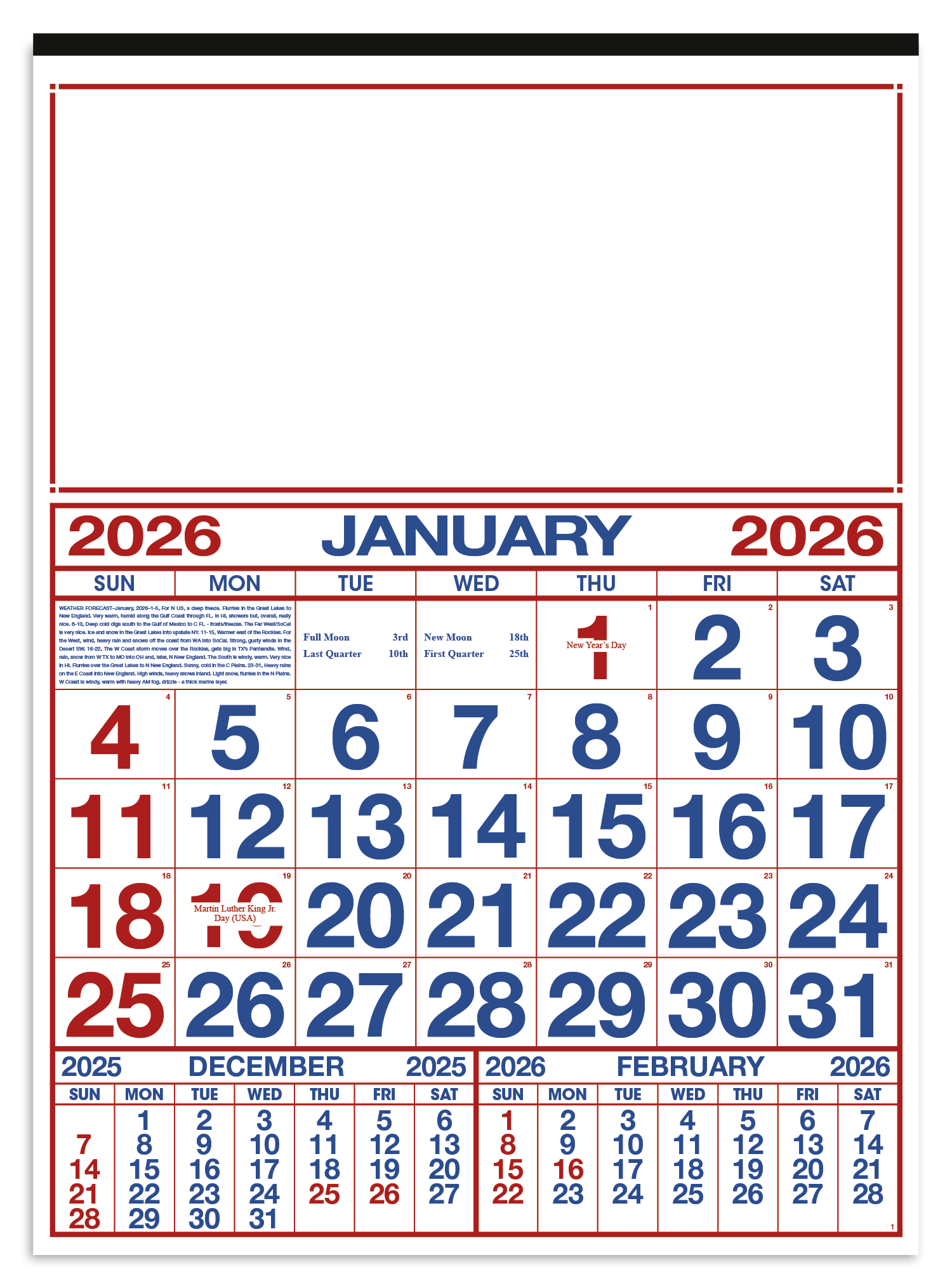 Skinner & Kennedy® Commercial 12-Sheet Calendar 8