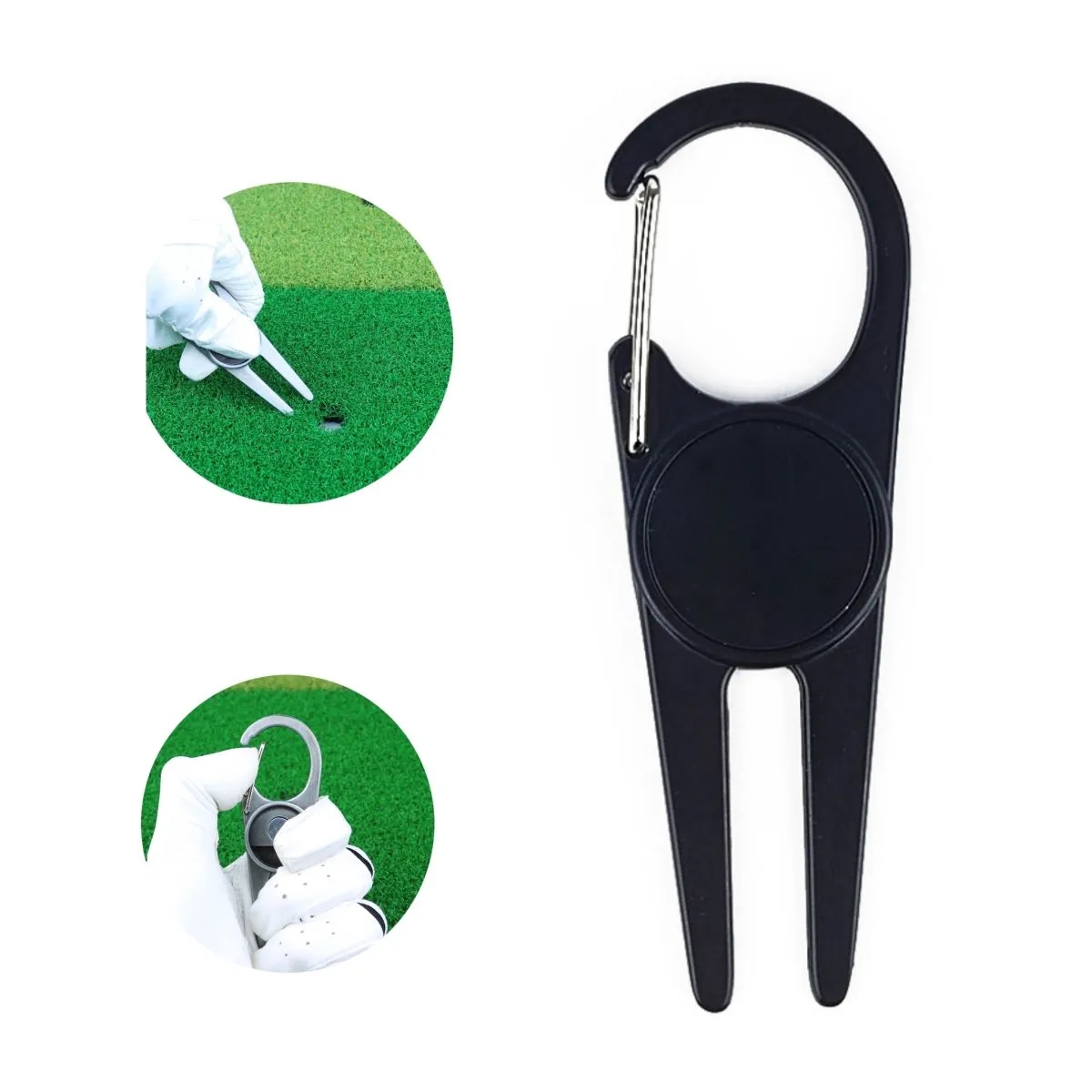 Golf Fork Pendant Lock Supplies Turf Repair Tool 3
