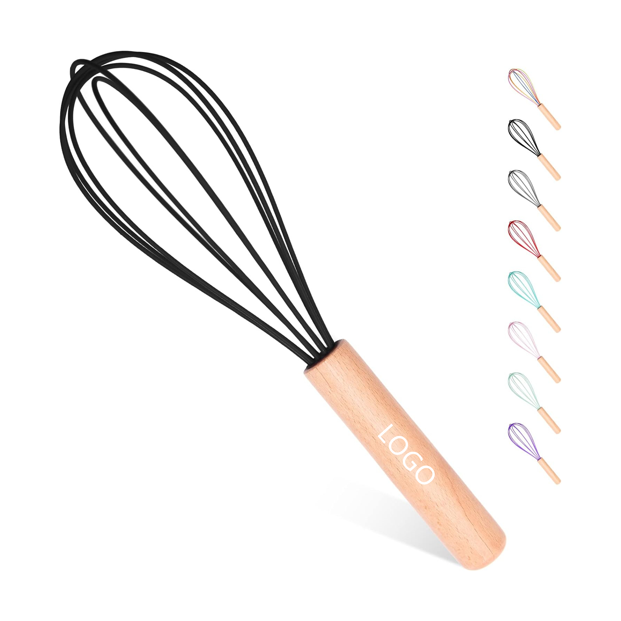 Silicone Whisks With Wooden Handle 1