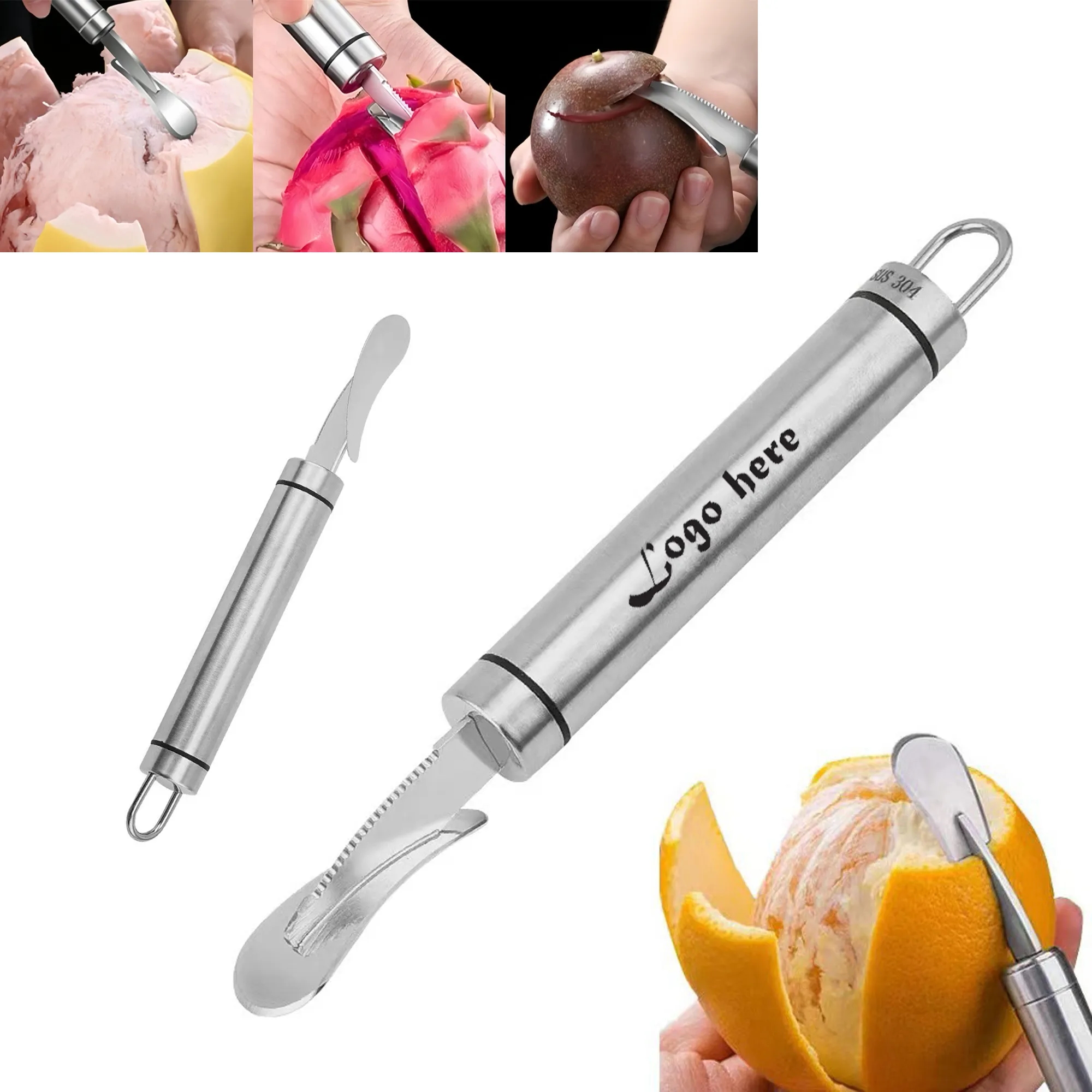 Stainless Steel Fruit Orange Peeler 2