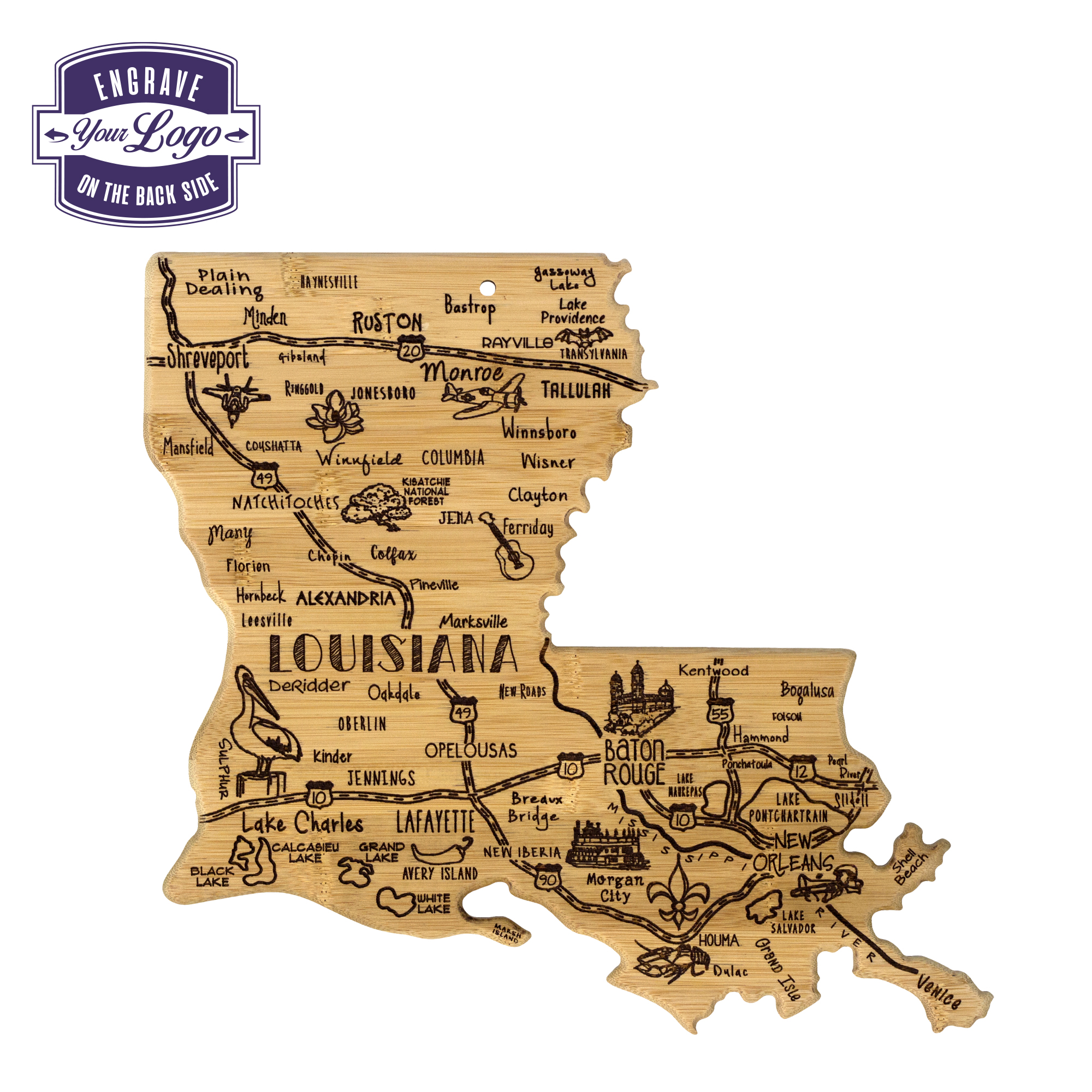 Destination Louisiana Cutting & Serving Board