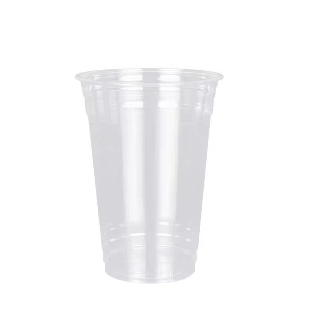 16 oz Clear Plastic Cups with Lids and Straws 2