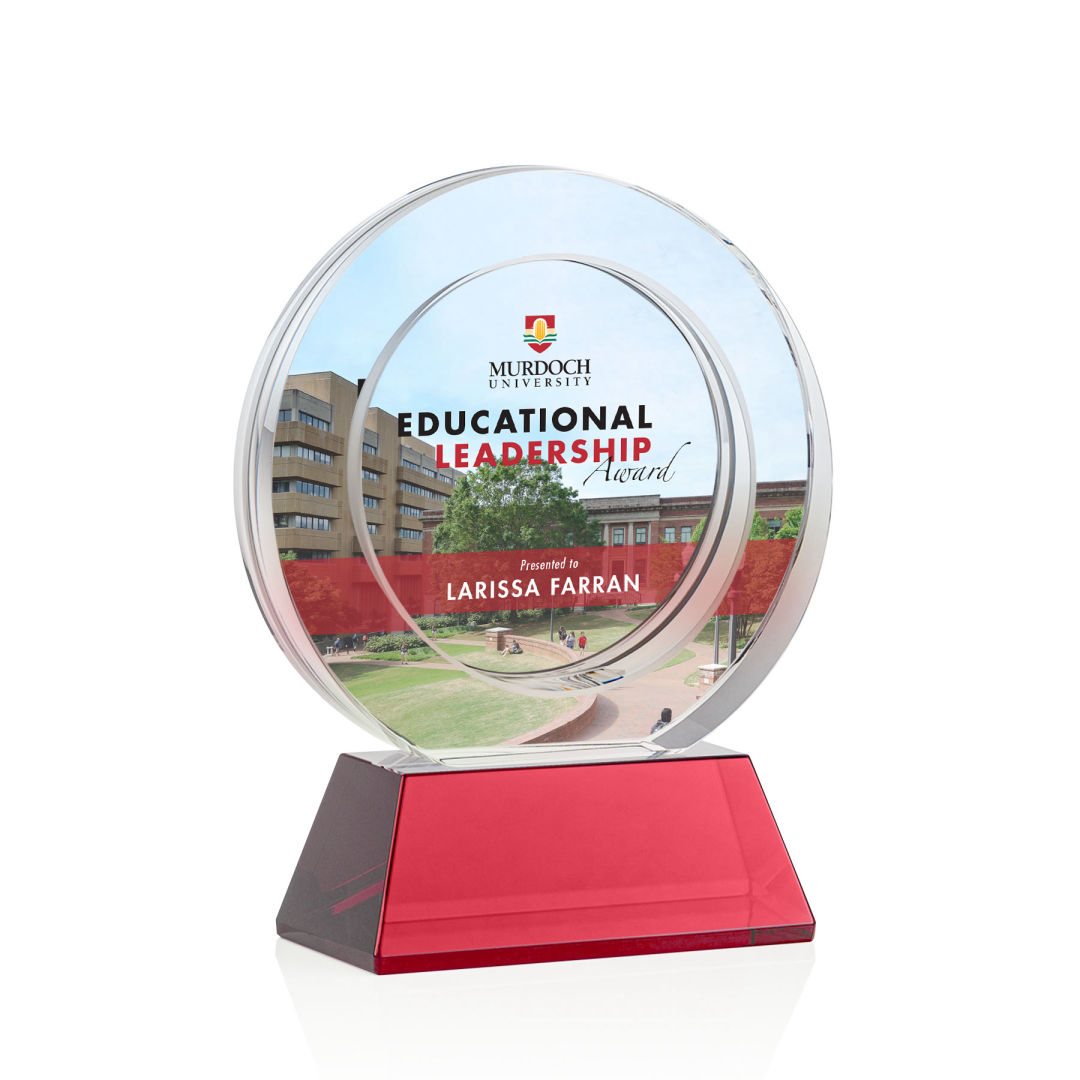 Templeton VividPrint™ Award on Base - Red 15