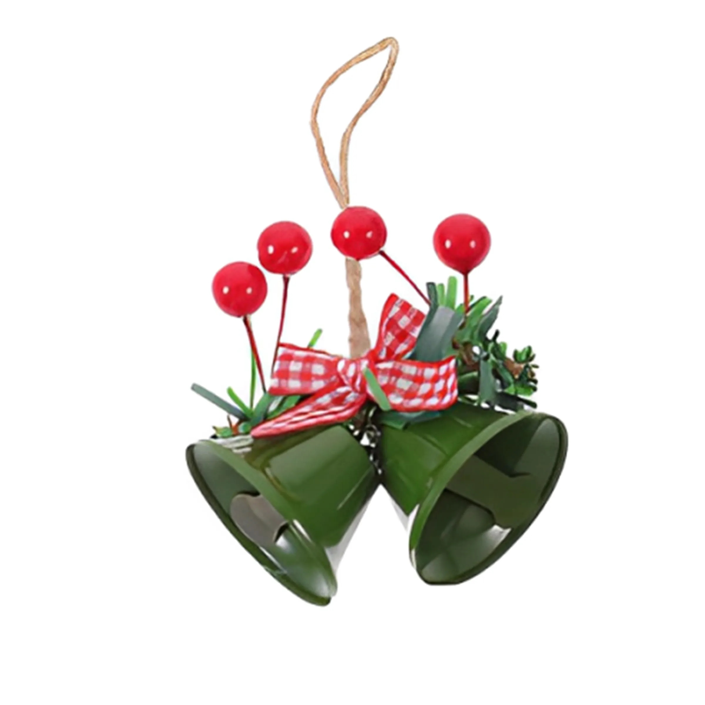 Iron Christmas Day Decoration With Double Horn Bells 4