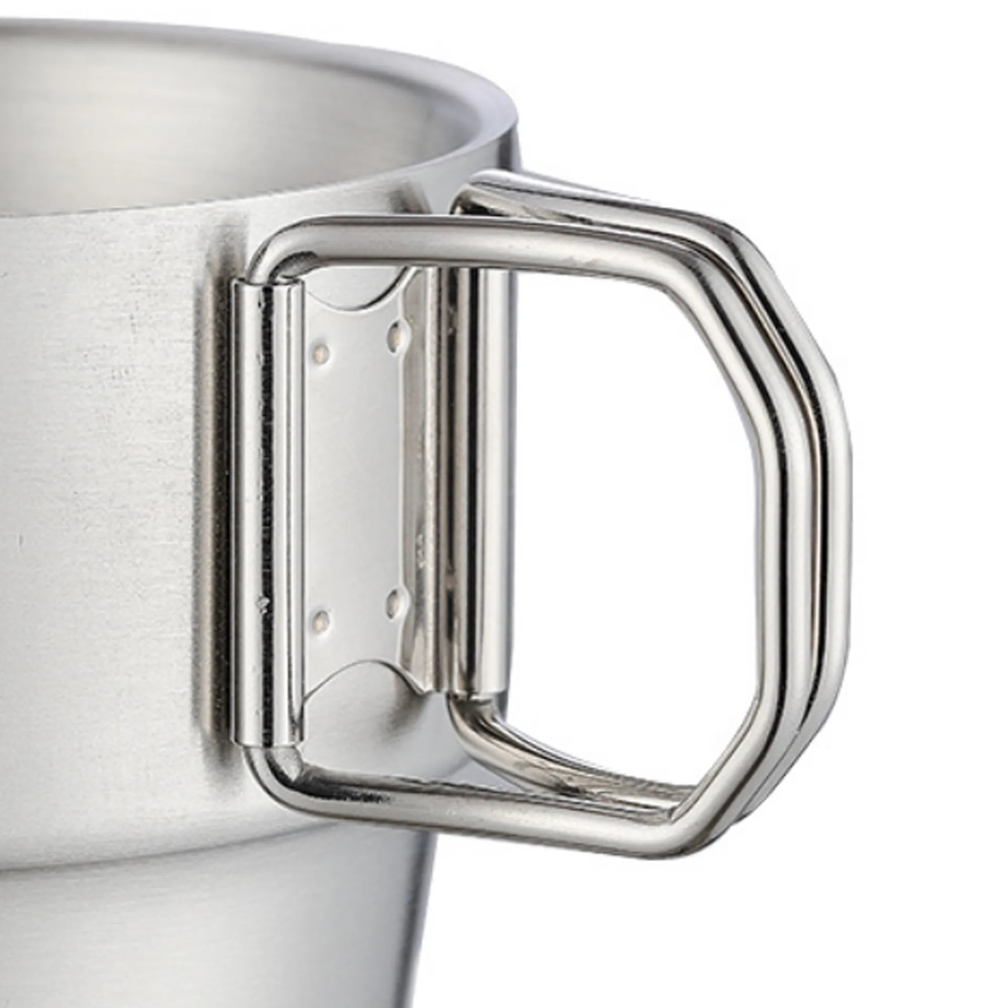 Stainless Steel Folding Handle Camping Mug 8