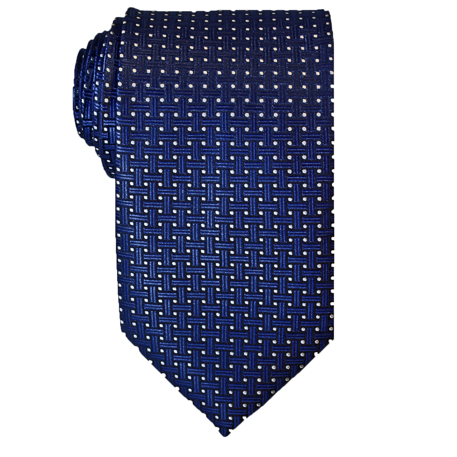 Classic Grid Navy Tie 2