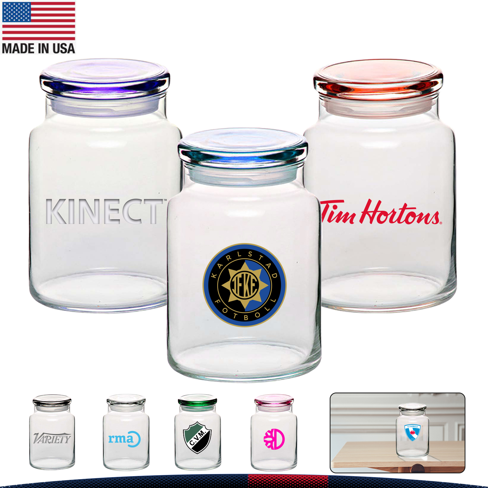 26 oz. Arc Flat Lid Candy Jars 5