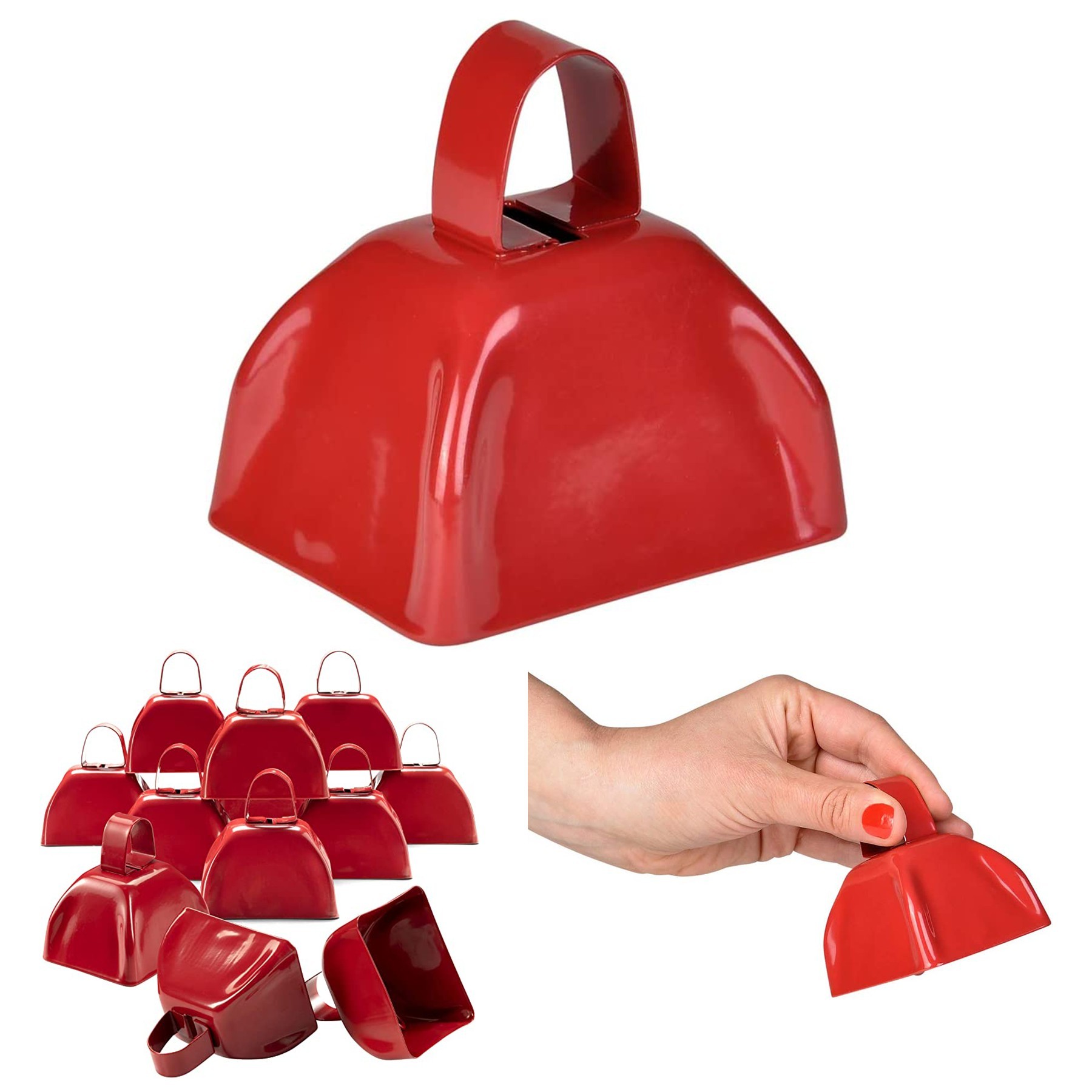 Red 3 Inch Cow Bell Noise Maker 2
