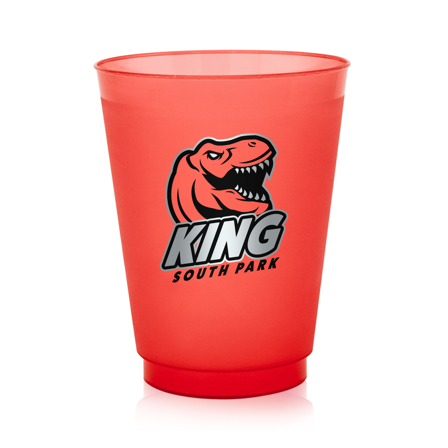 16 oz. Court Side Frosted Plastic Stadium Cup (1 Color Imprint) 4