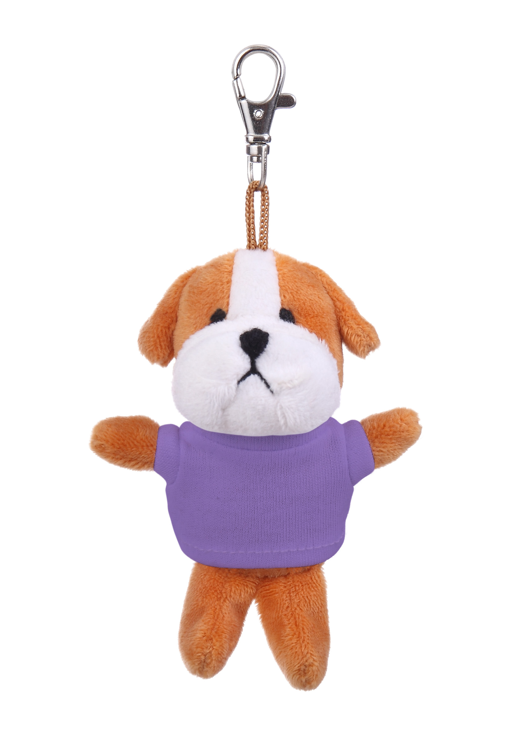 Soft Plush Bulldog Keychain with Tee 6