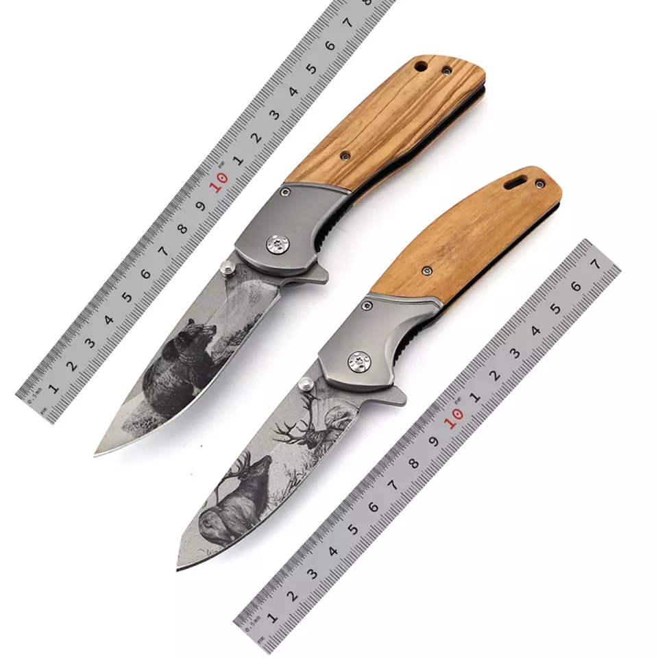 ApexBlade - Olivewood Folding Pocket Knife with Stainless Steel Blade – Full-Color & Gift Box Option 5