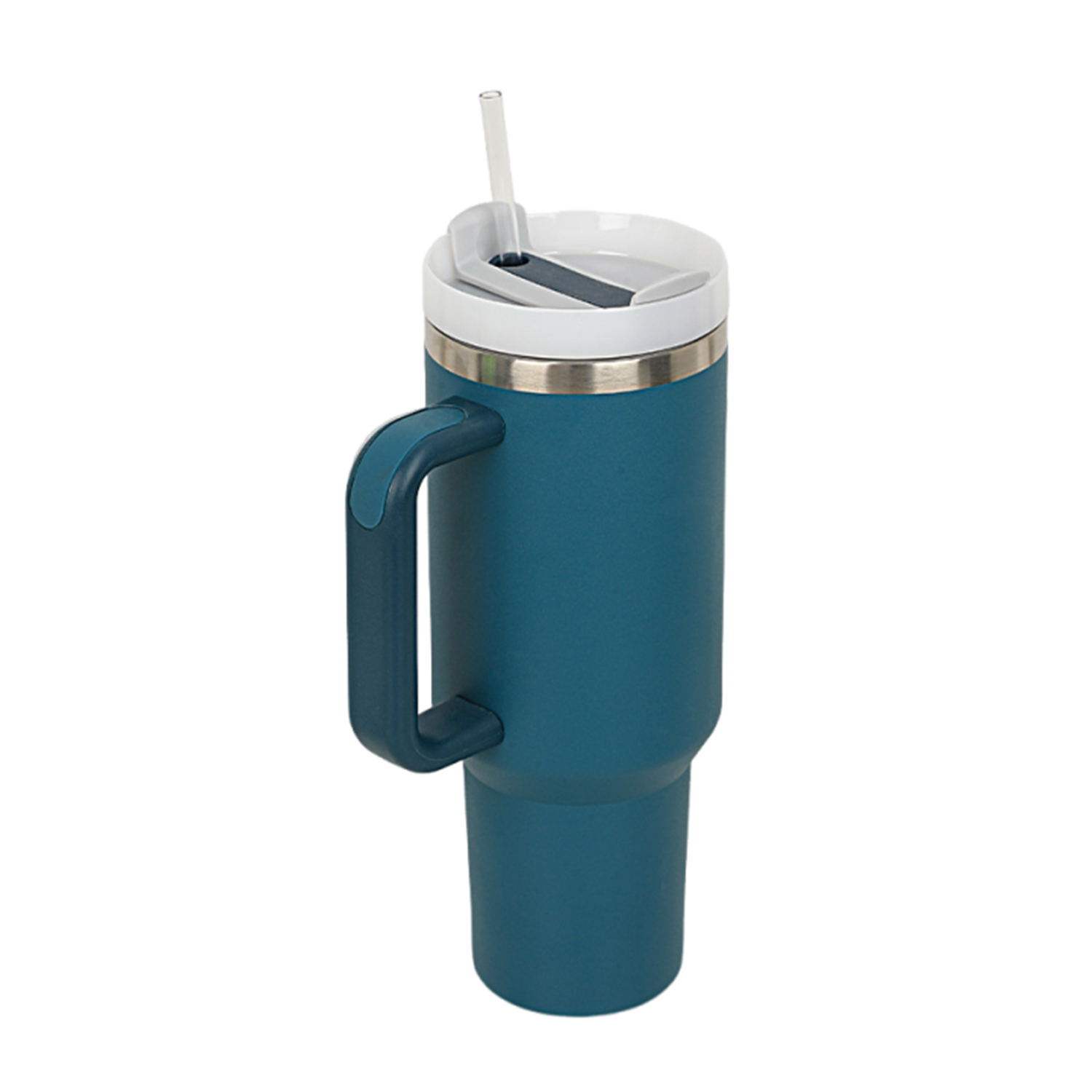 Double-Wall Stainless Steel Tumbler with Straw Lid, 40 oz. 8