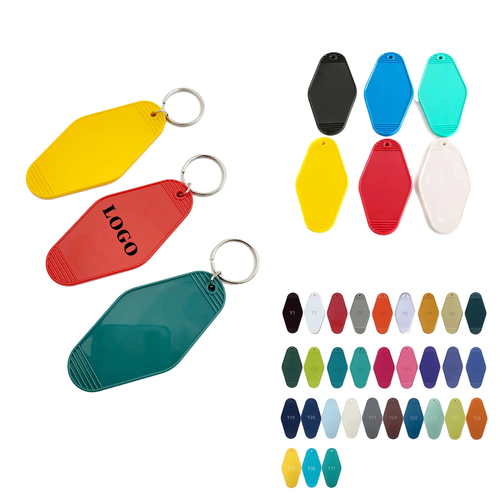 Motel Custom Tag Rhombus Keychains 1