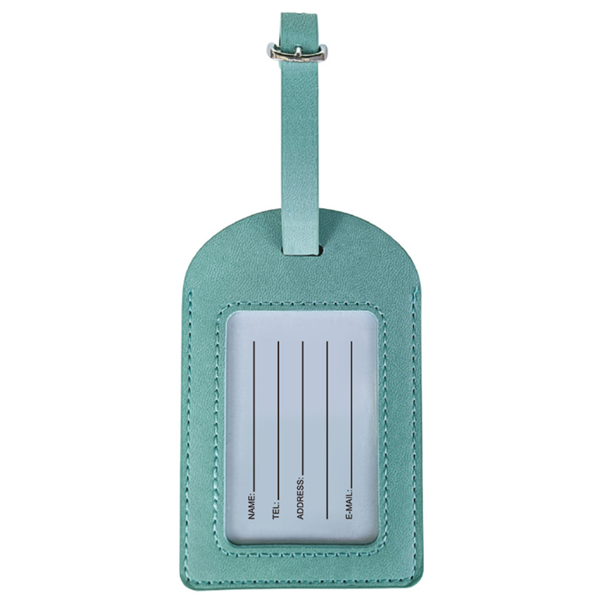 Debossed PU Leather Luggage Tag with Visable Window 8