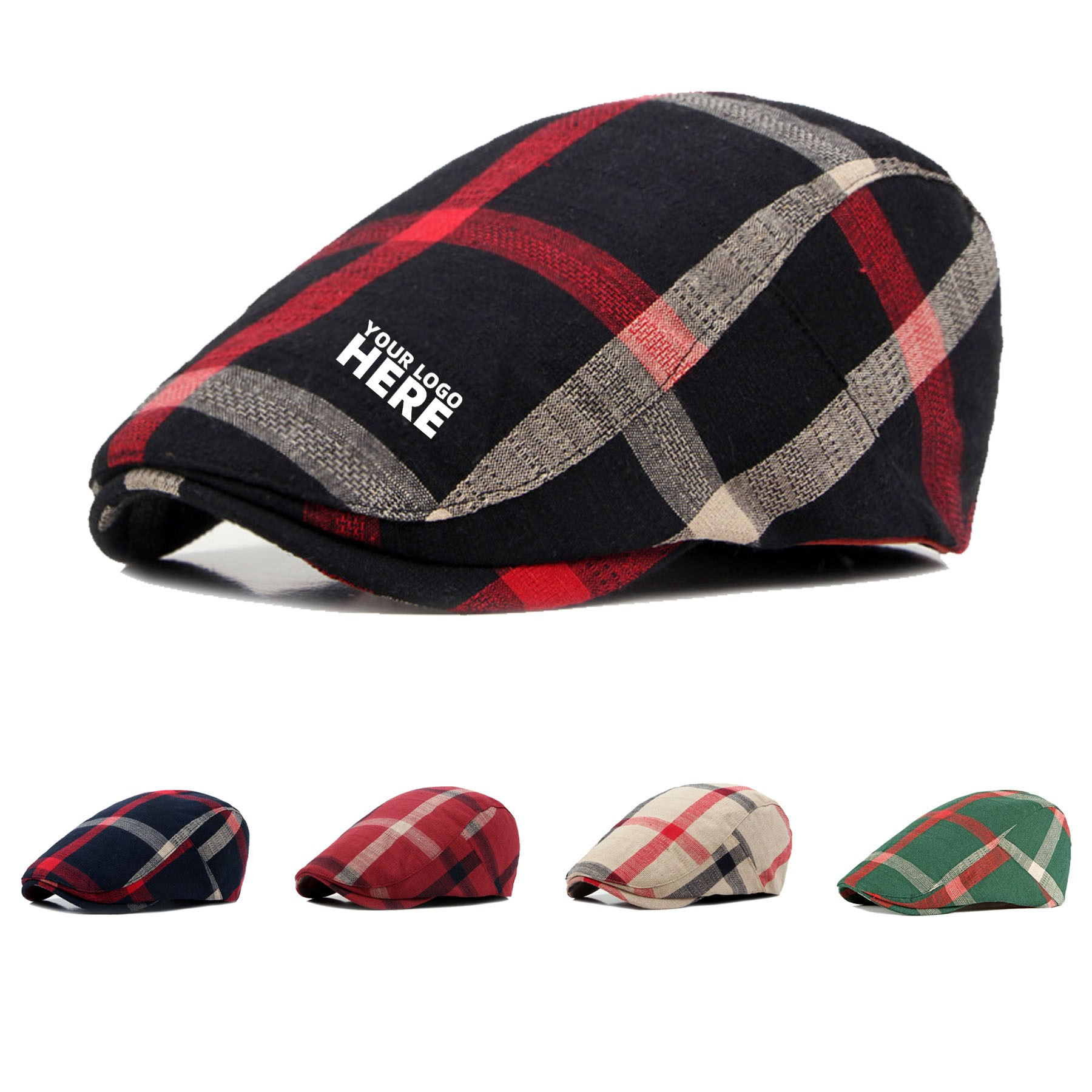 American Vintage Plaid Style Gatsby Hats 2