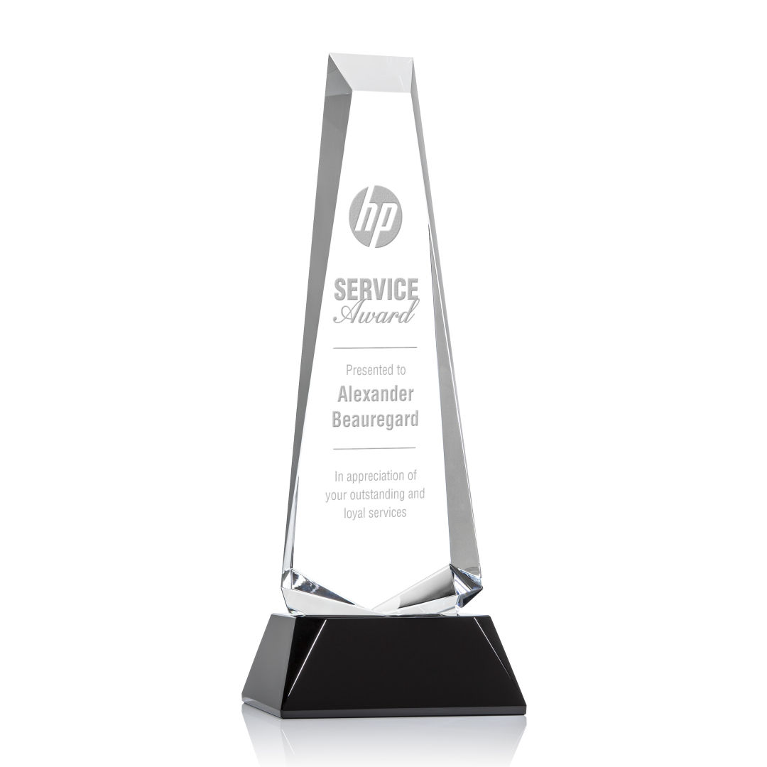 Rustern Obelisk Award on Base - Black 4
