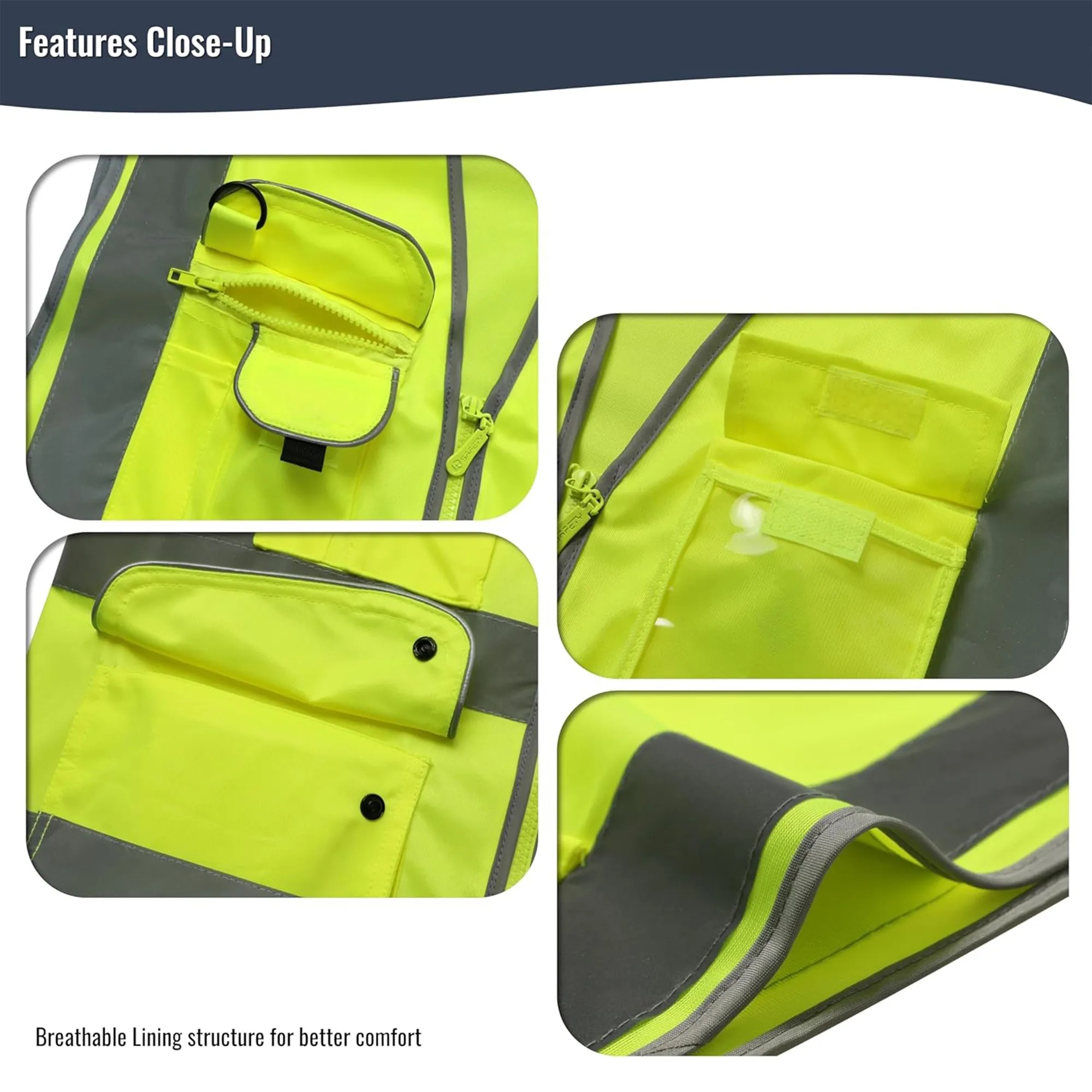 High-Visibility Safety Vest With Multiple Pockets 5