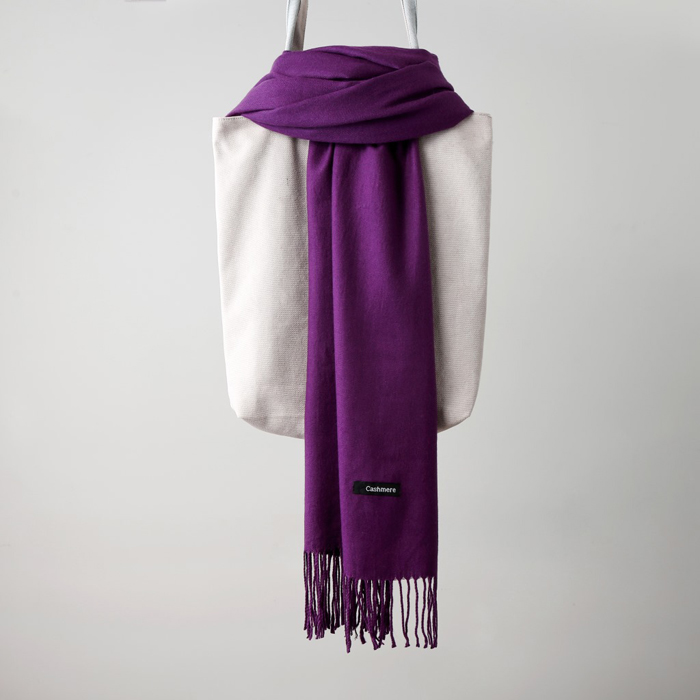 Pure Color Large Blank Cashmere Scarf--79"*26" 3