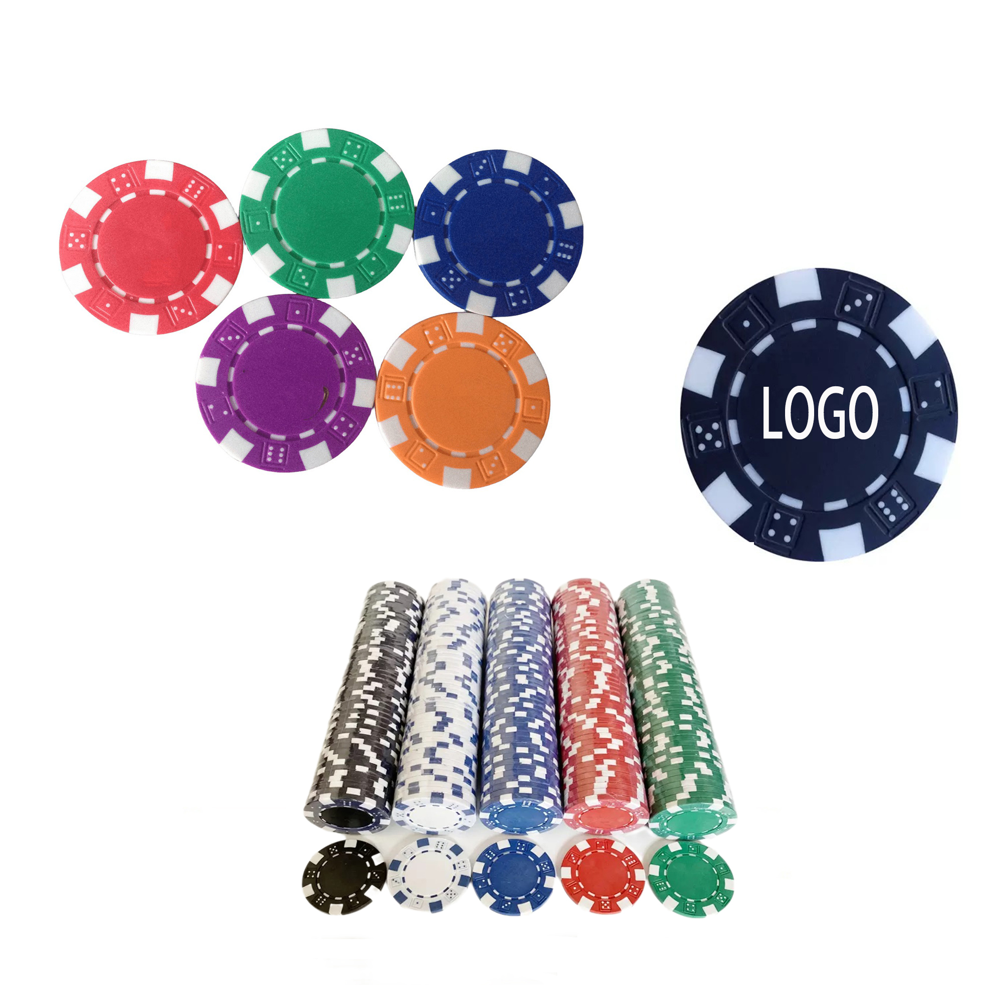 11.5g Professional Clay Poker Chips MOQ 100pcs 3