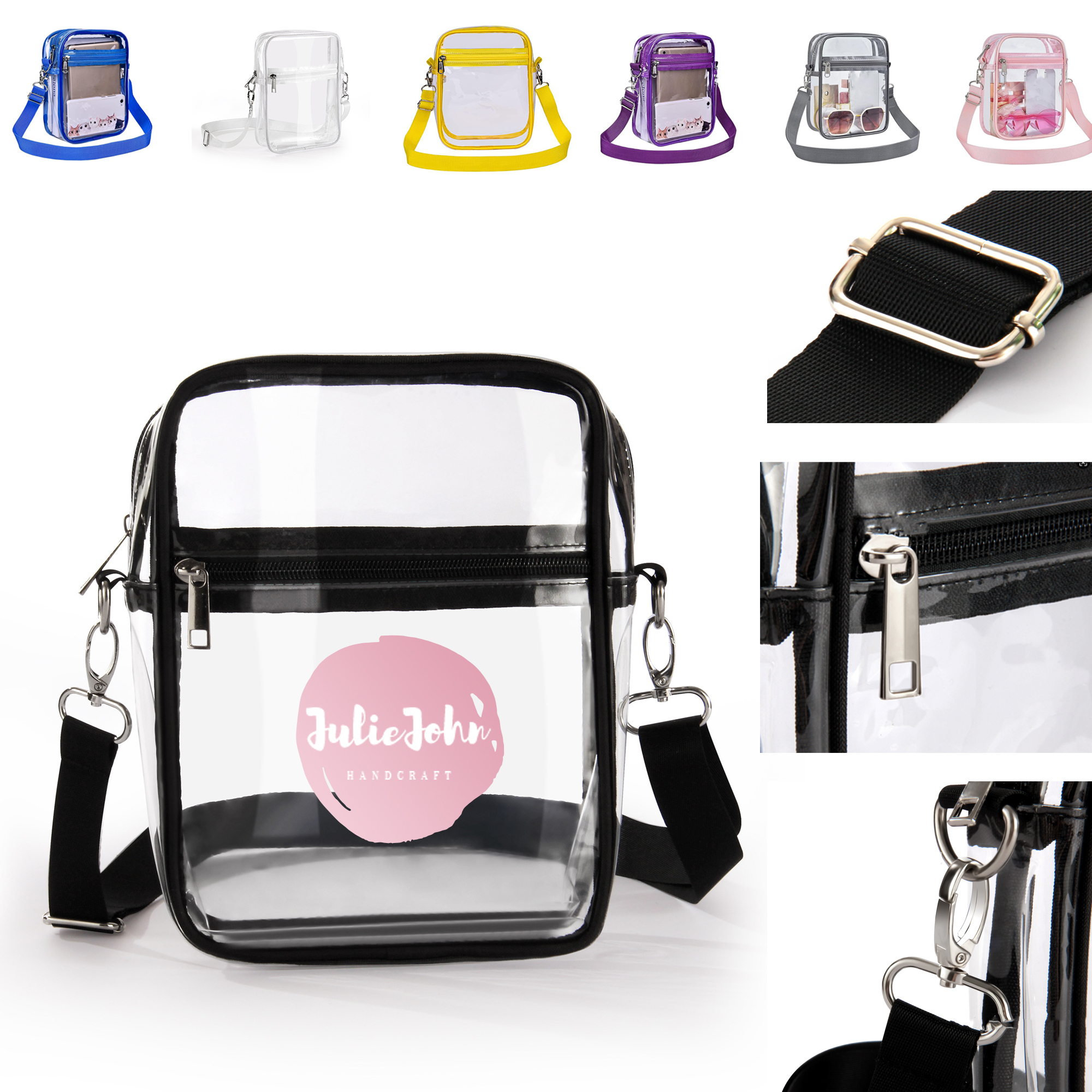 Stadium Approved Clear Transparent PVC Crossbody Bag 4