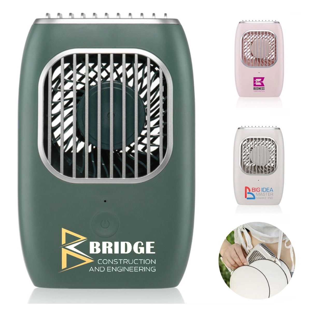 Custom Mini Silent Portable Rechargeable Hanging Neck Fan 5