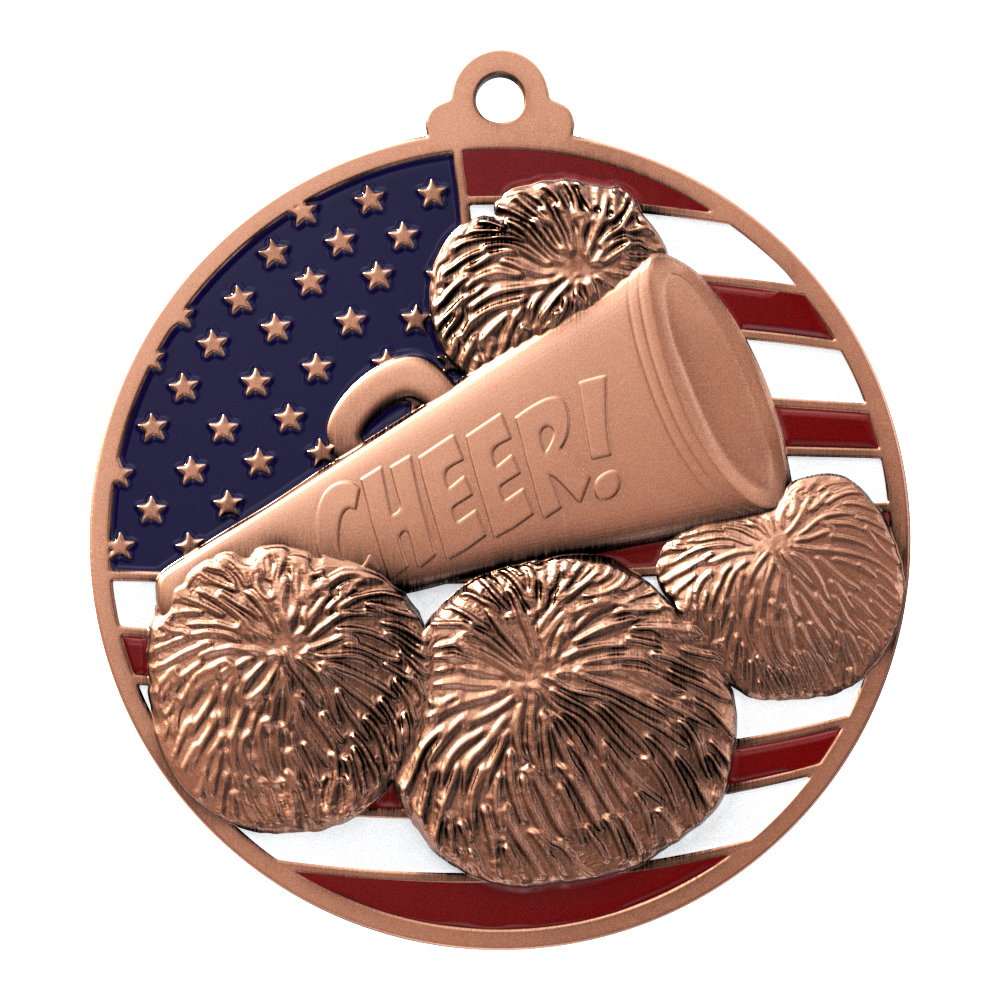 Cheerleading Patriotic Medallion (2-3/4") 8