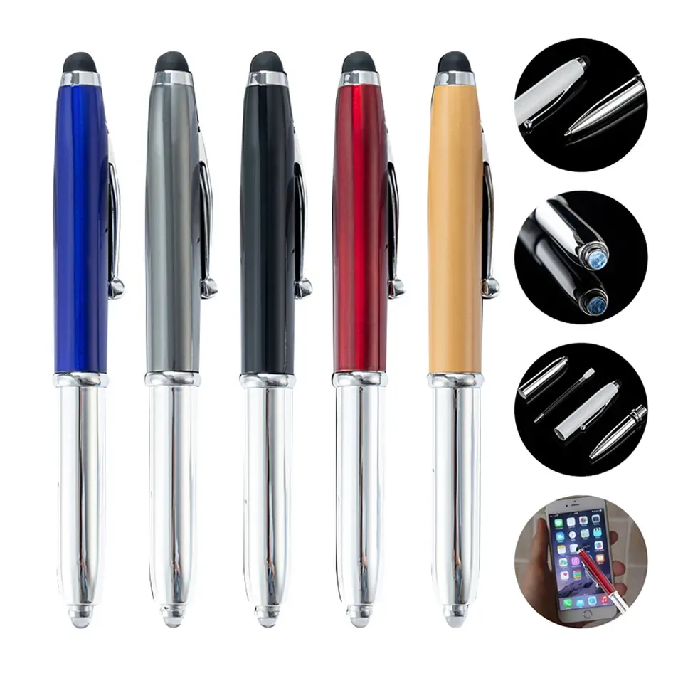 Multifunctional LED Ballpoint Pen With Stylus 2