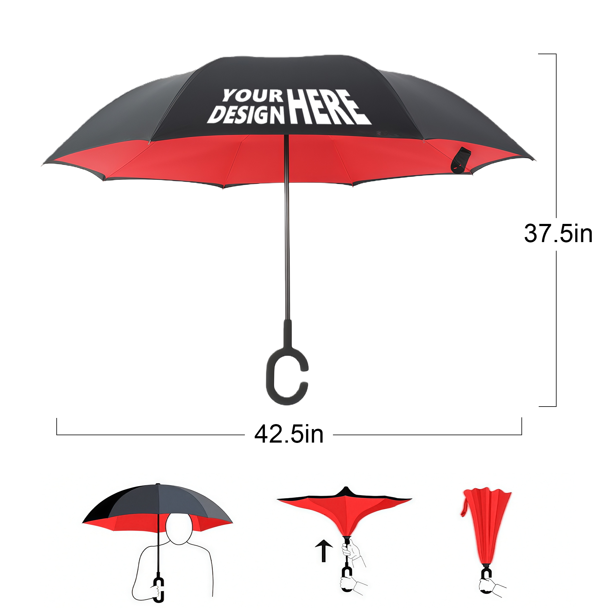 Reverse Close Umbrella with C-Handle 2