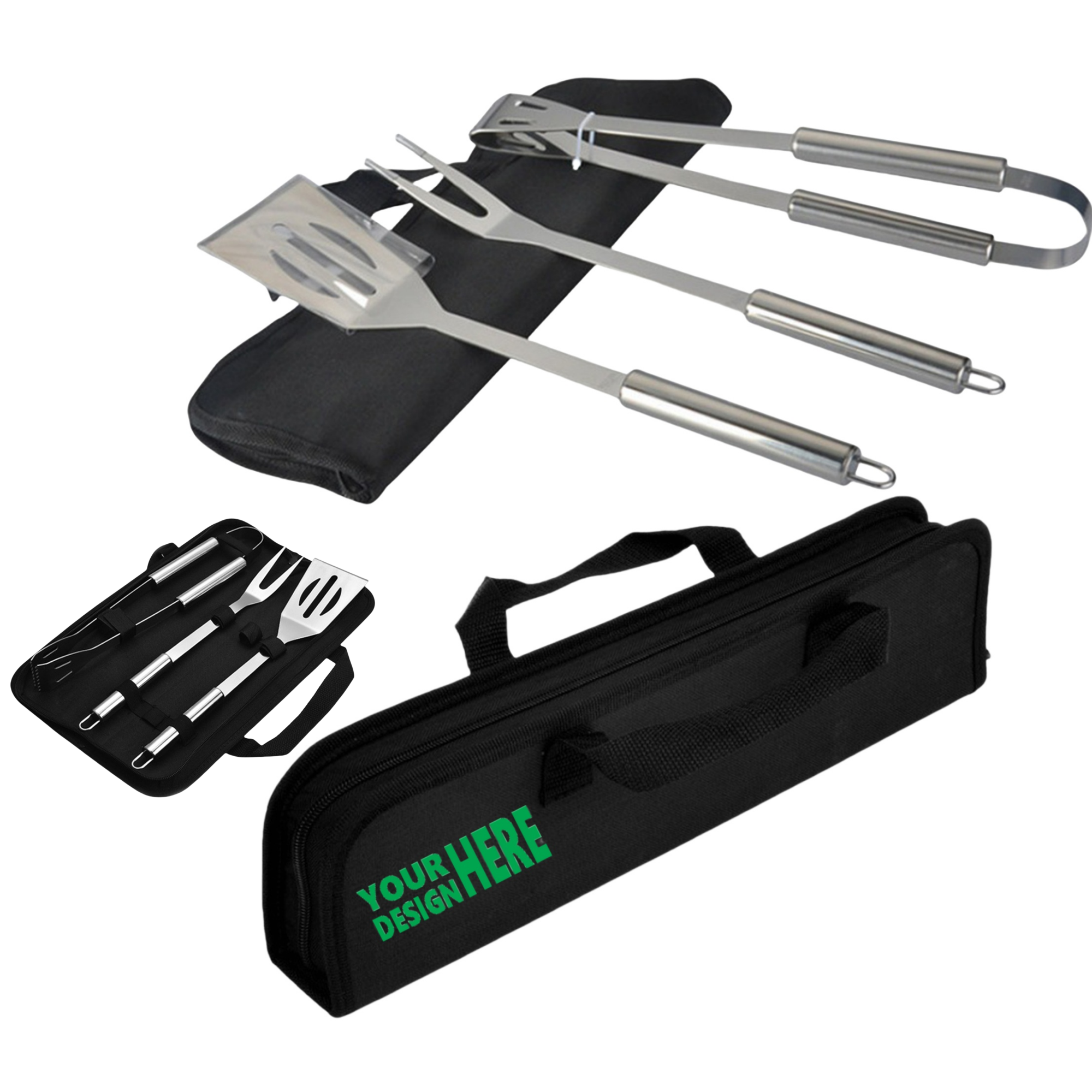 Grill Master's 3PC Stainless Steel BBQ Kit 2