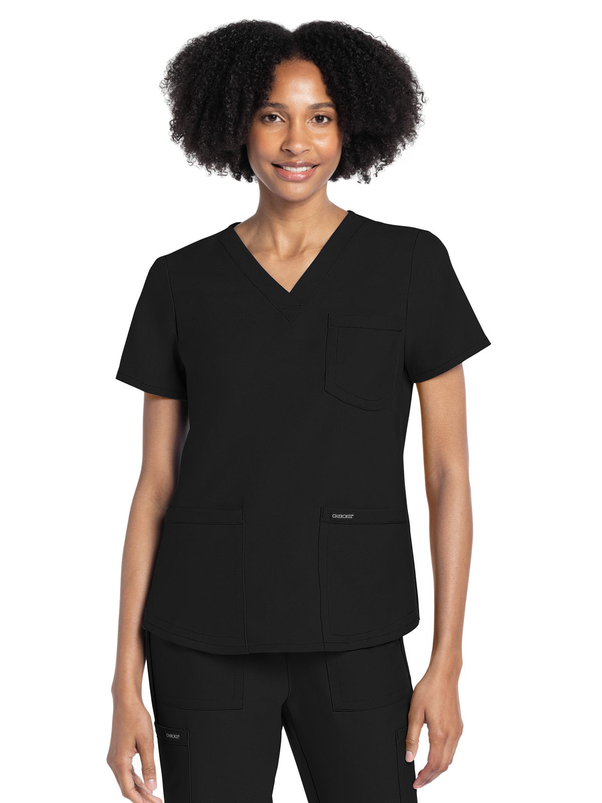 Cherokee - WW Originals Ultra - Women's 3-Pocket V-Neck Top 2