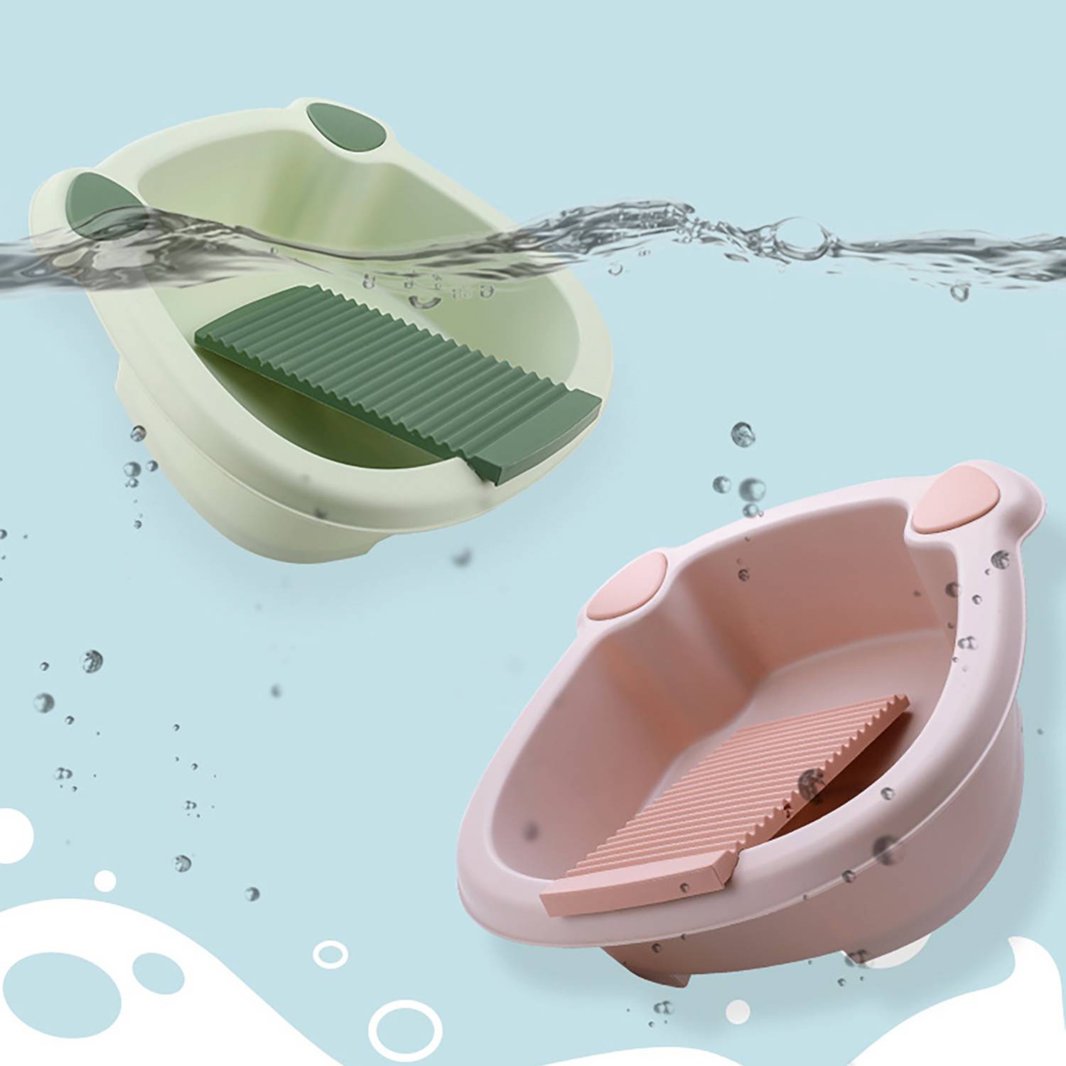 Children'S Laundry Basin W/ Built-In Washboard 4