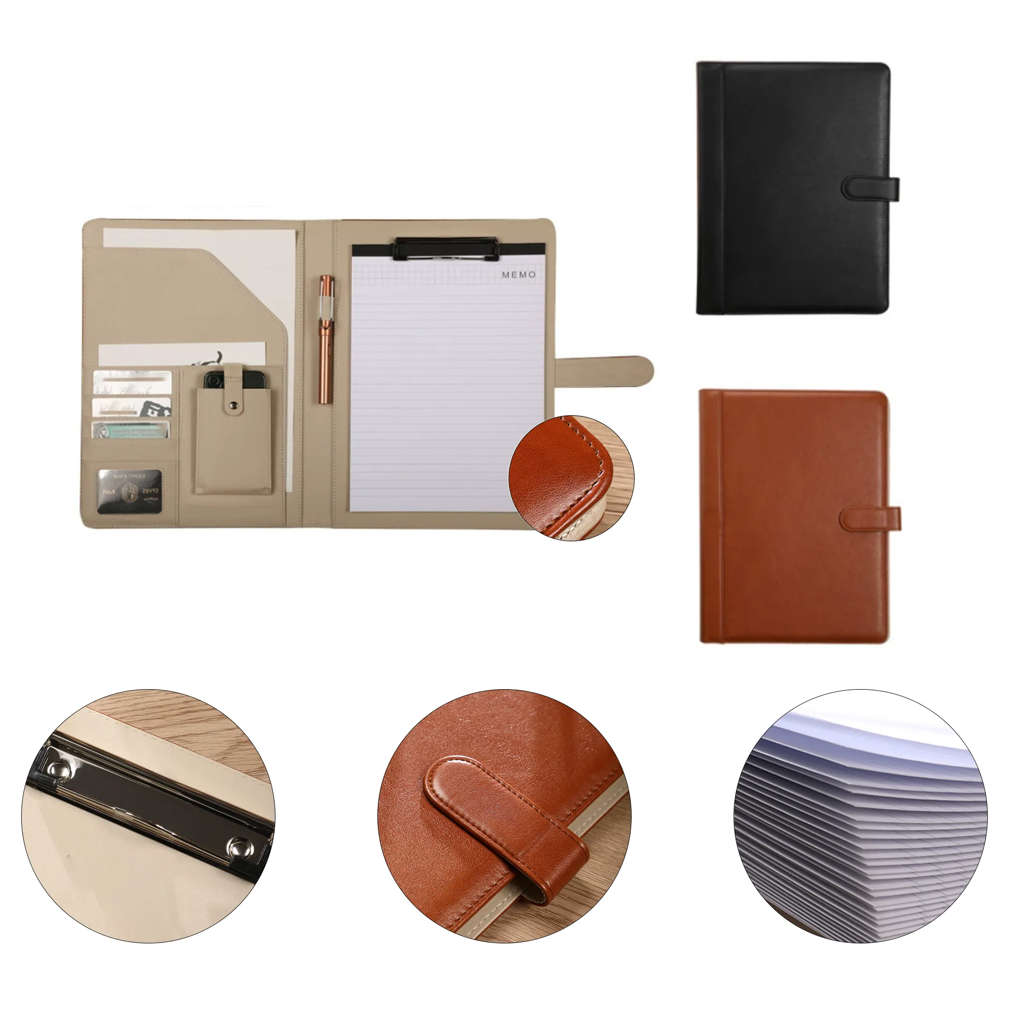 Leather Portfolios with Paper 1