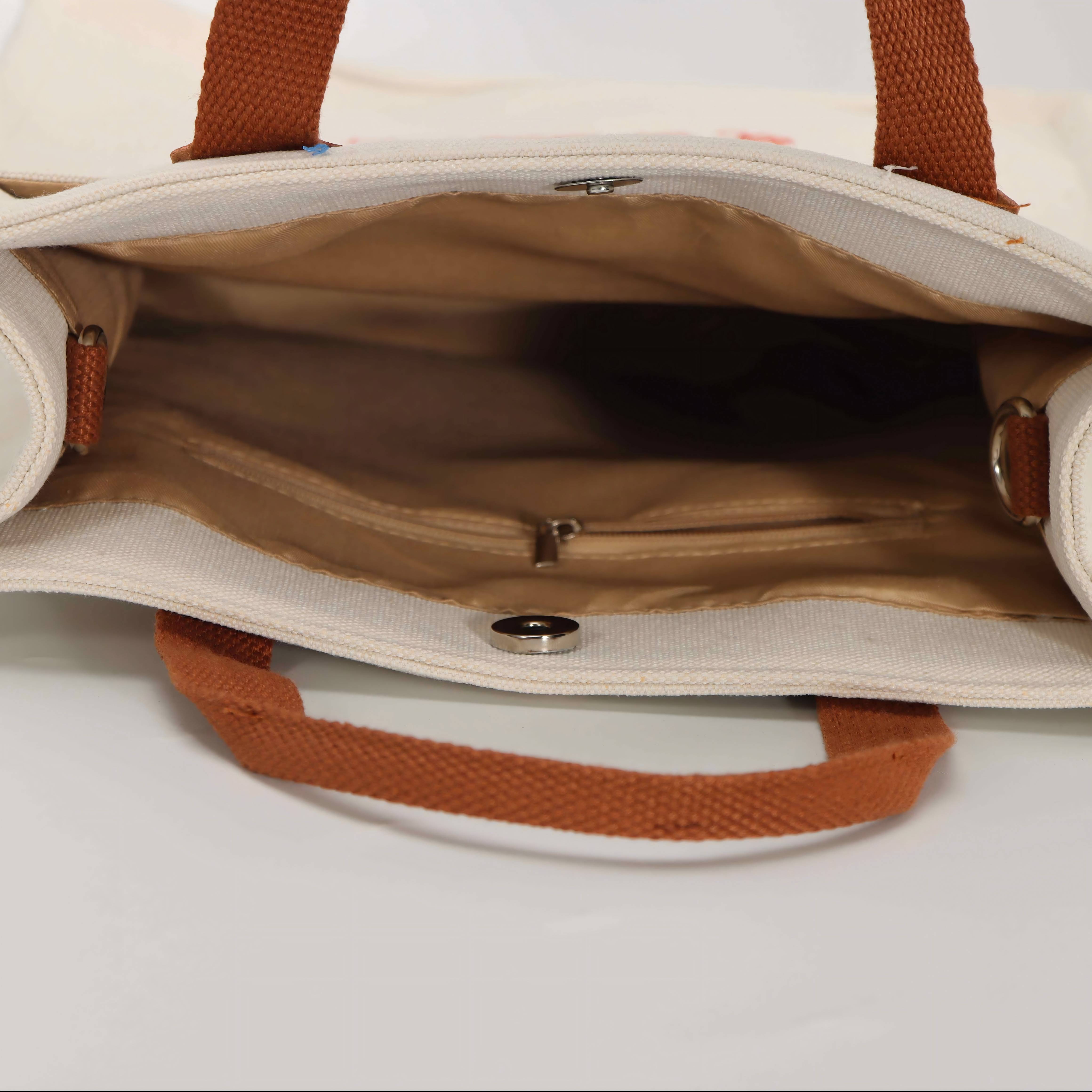 3D Structured Canvas Tote Bag (Custom Logo Available) 3